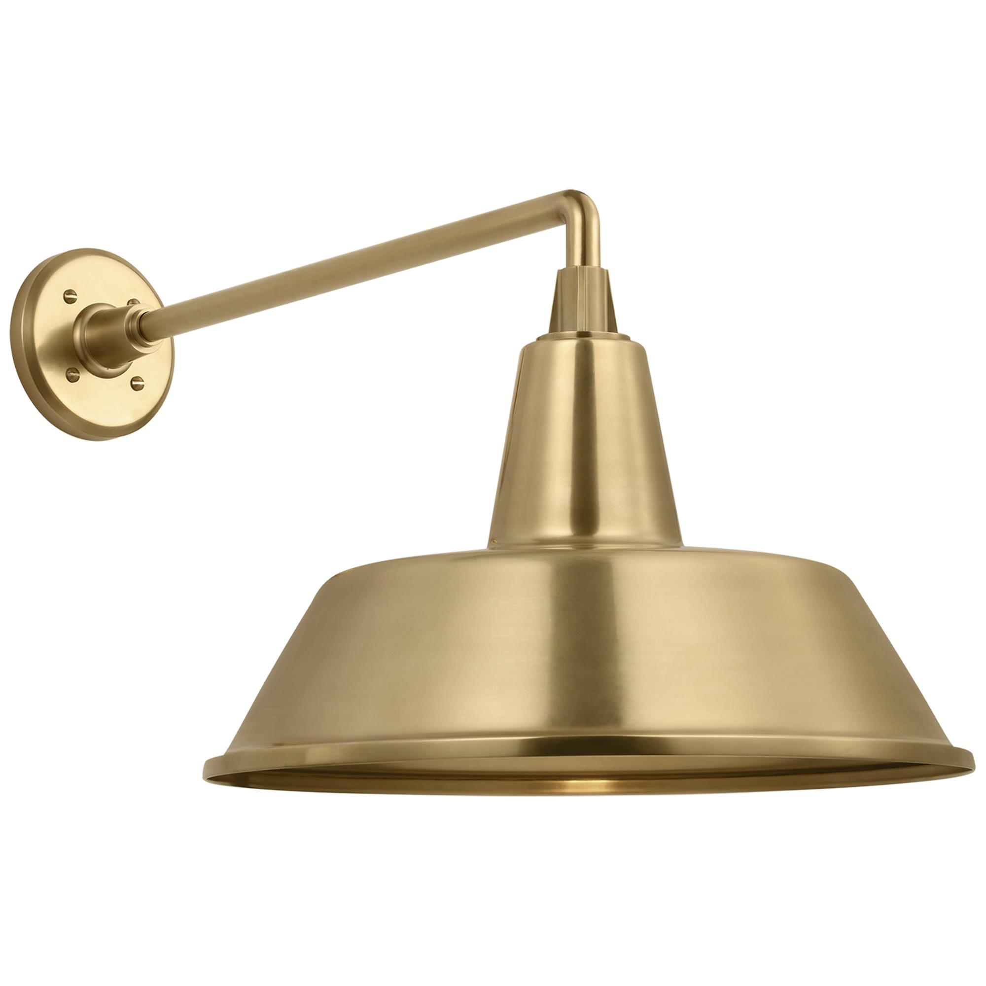 Shown in Hand-Rubbed Antique Brass finish and Gold shade