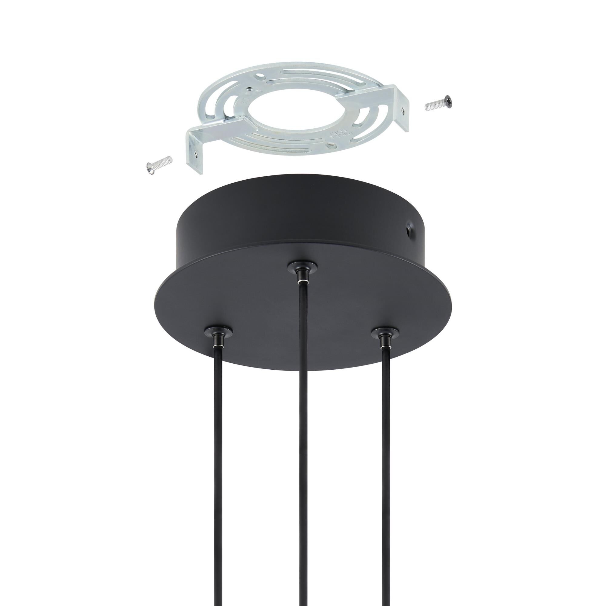 Shown in Matte Black finish and White shade