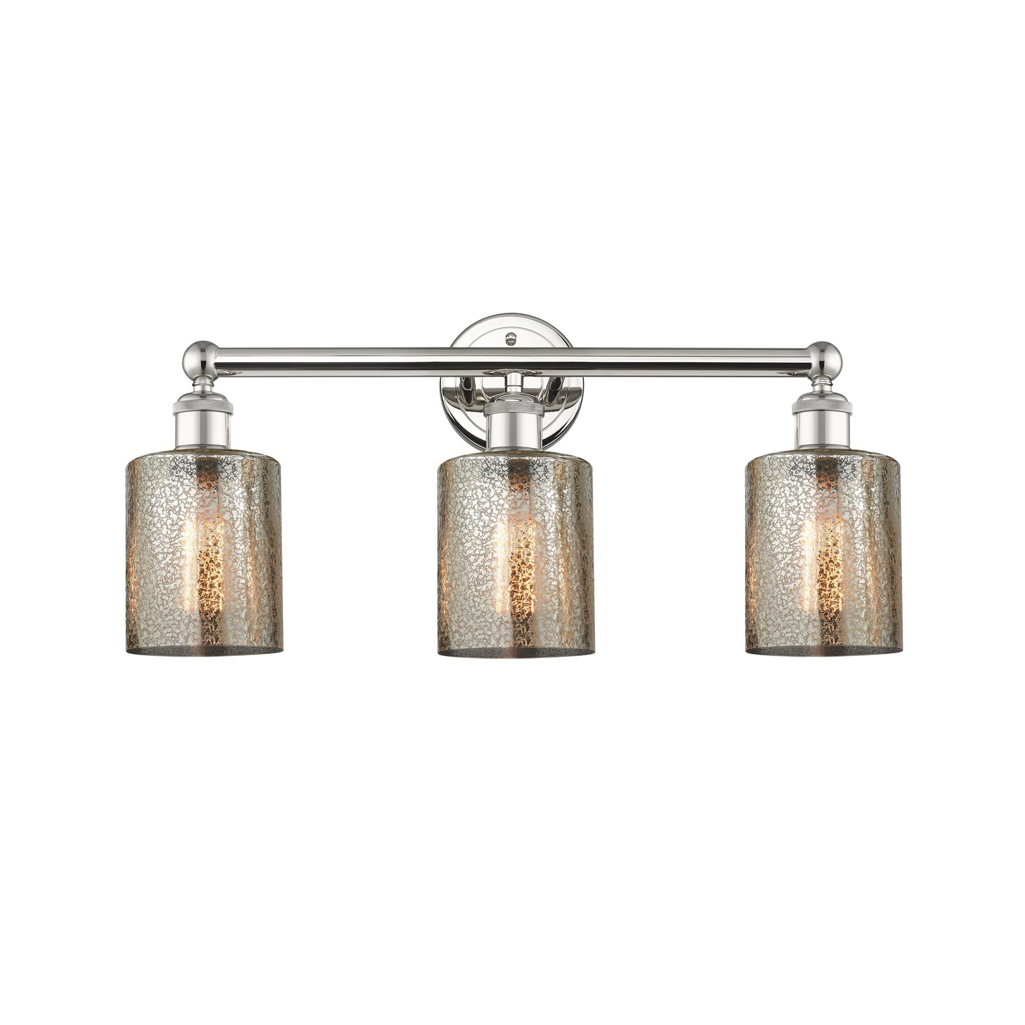 Shown in Polished Nickel finish and Mercury glass