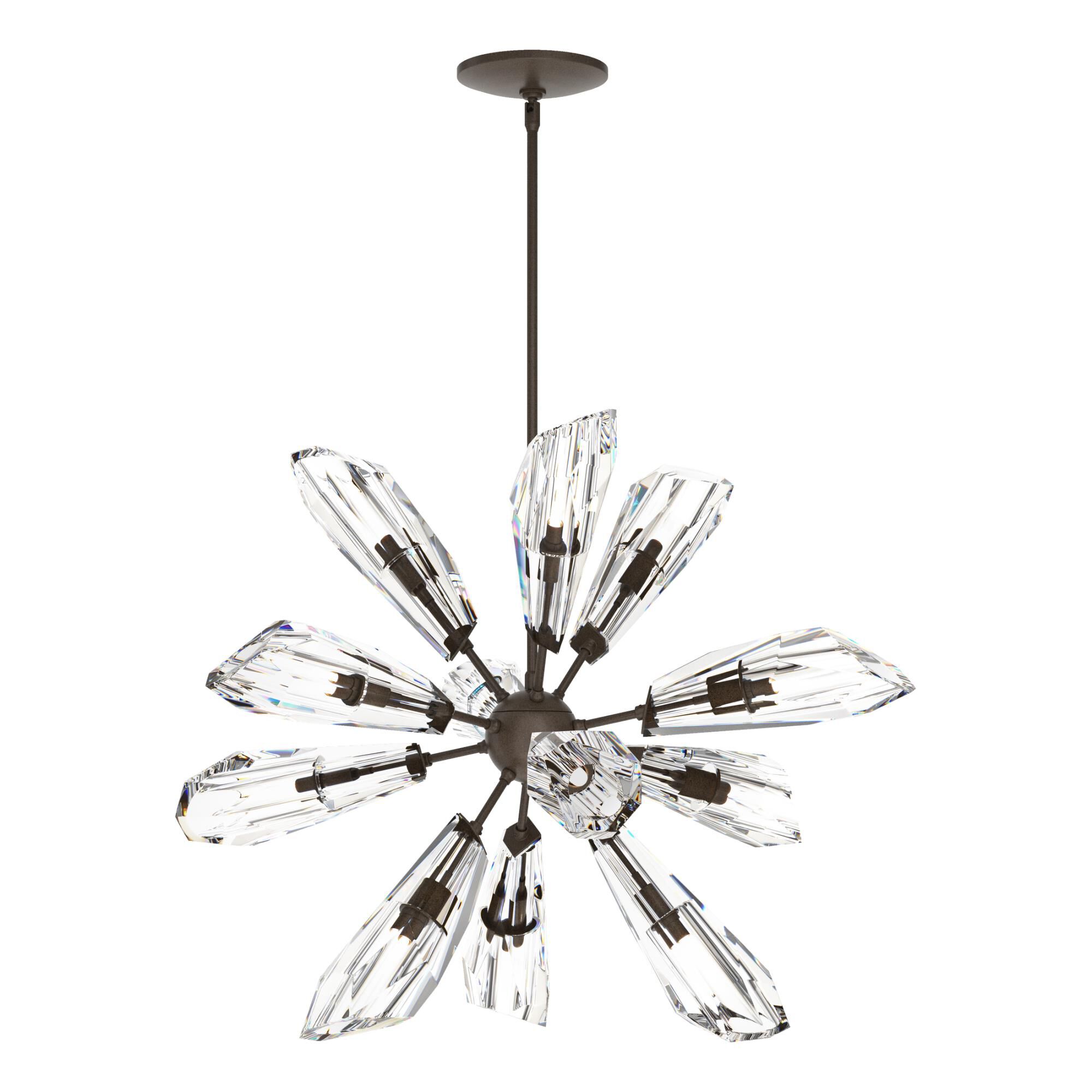 Shown in Bronze finish and Clear crystal and Clear Crystal shade
