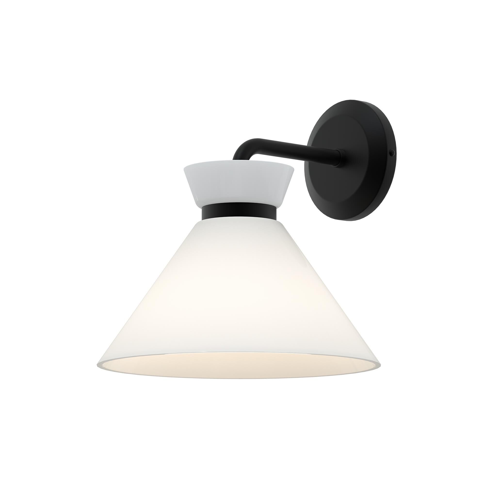 Shown in Matte Black finish and Glossy Opal glass