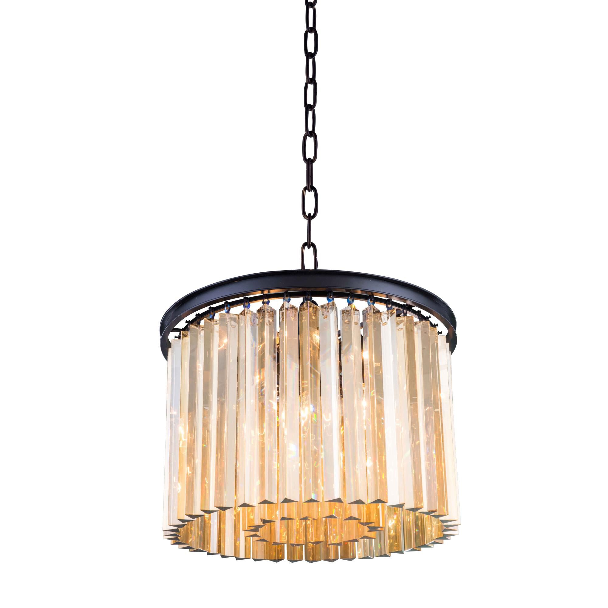 Sydney 20 Inch 6 Light Mini Chandelier by Elegant Lighting