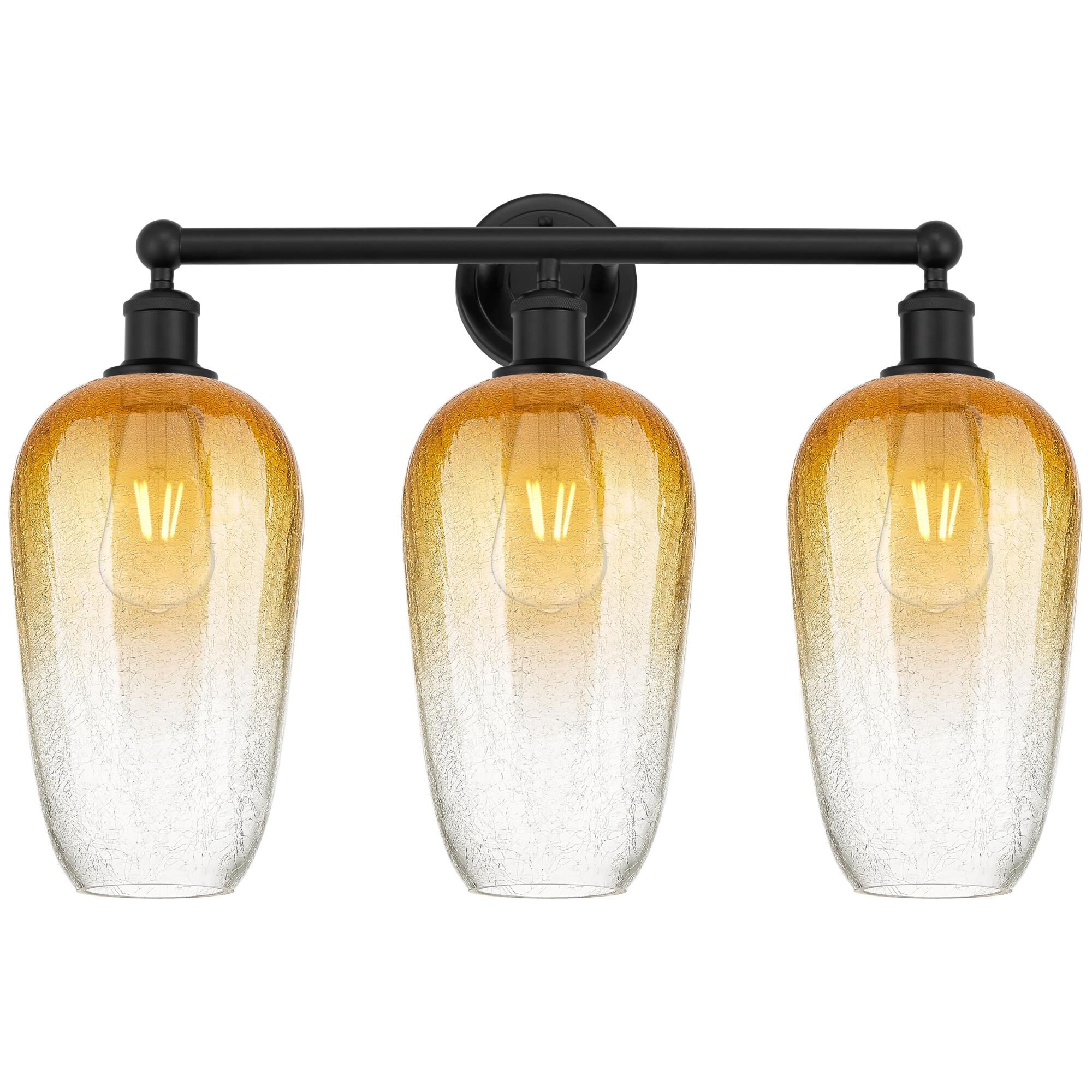 Shown in Matte Black finish and Amber glass