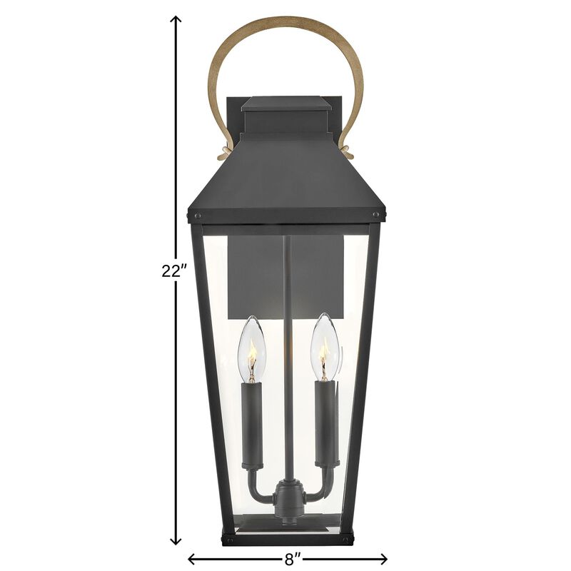 Dawson 22 Inch Tall 2 Light LED Outdoor Wall Light by Hinkley Lighting