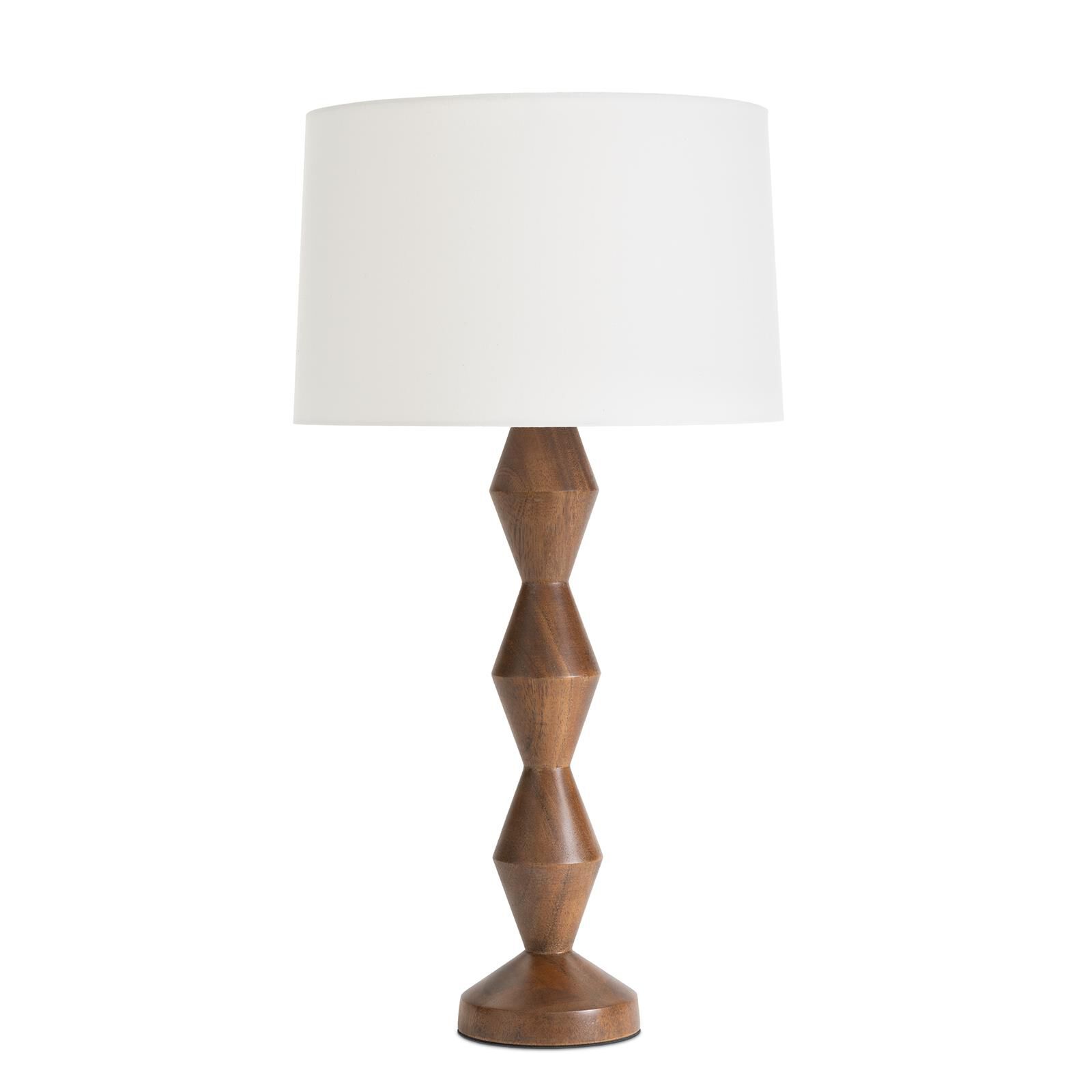 Shown in Brown finish and Linen shade