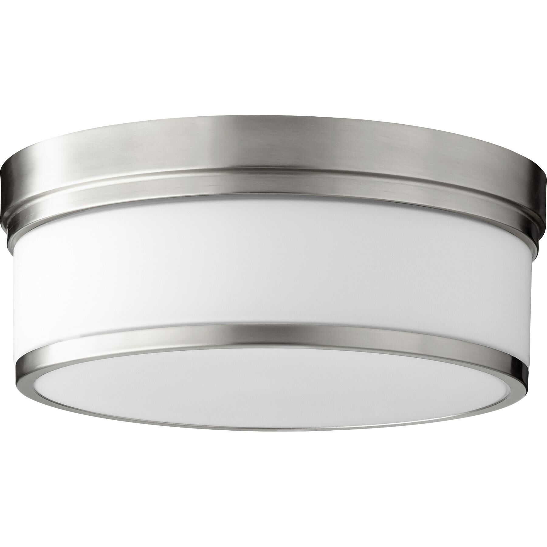 Shown in Satin Nickel finish and Satin Opal shade
