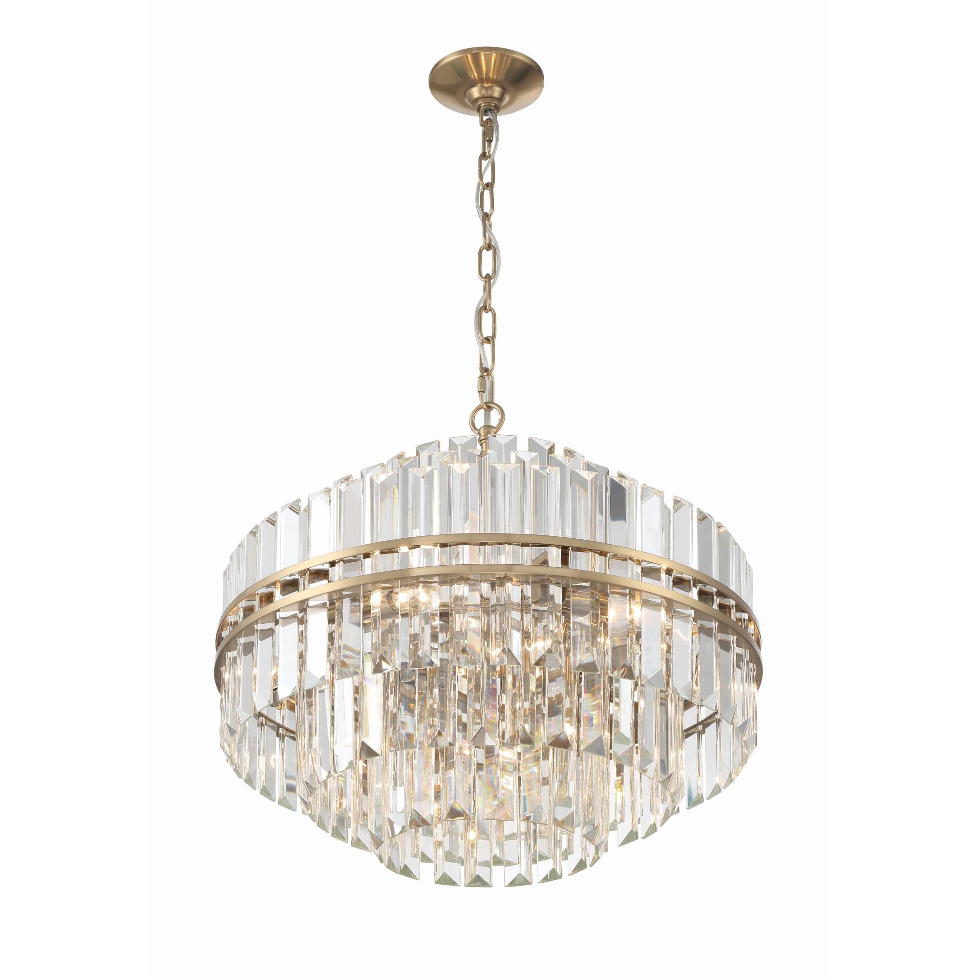 Hayes 22 Inch 12 Light Mini Chandelier by Crystorama