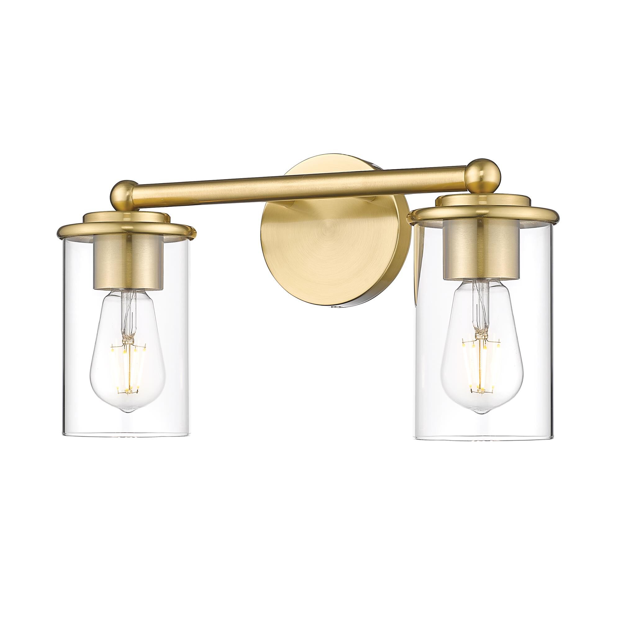Shown in Luxe Gold finish and Clear glass and Clear shade