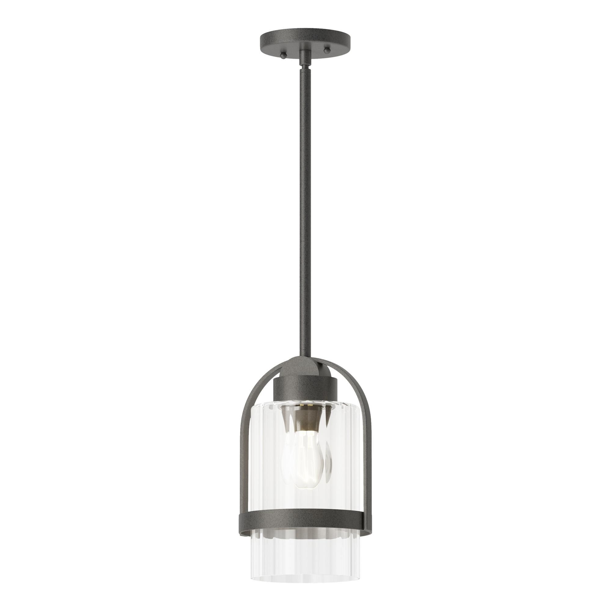 Shown in Coastal Natural Iron finish and Clear glass and Clear Glass shade