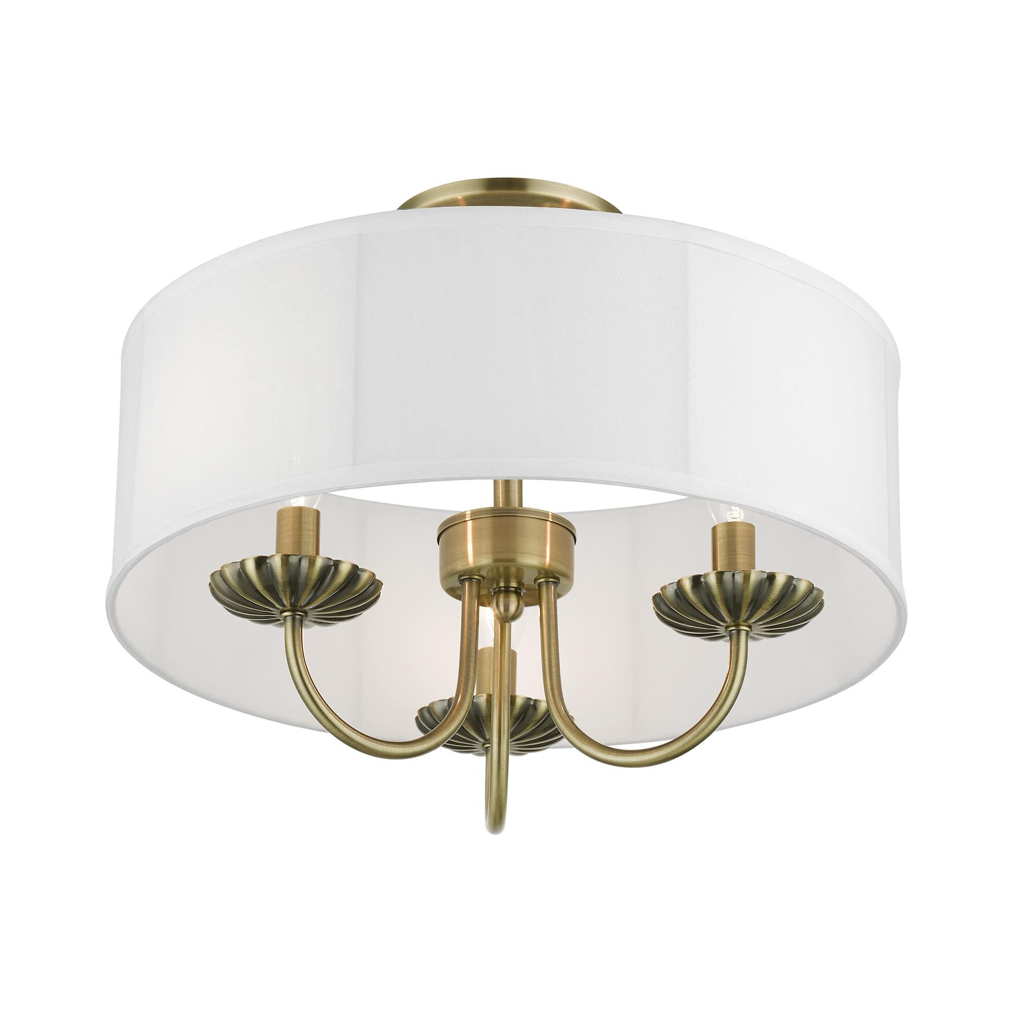 Brookdale 3 Light Semi Flush Mount by Livex Lighting