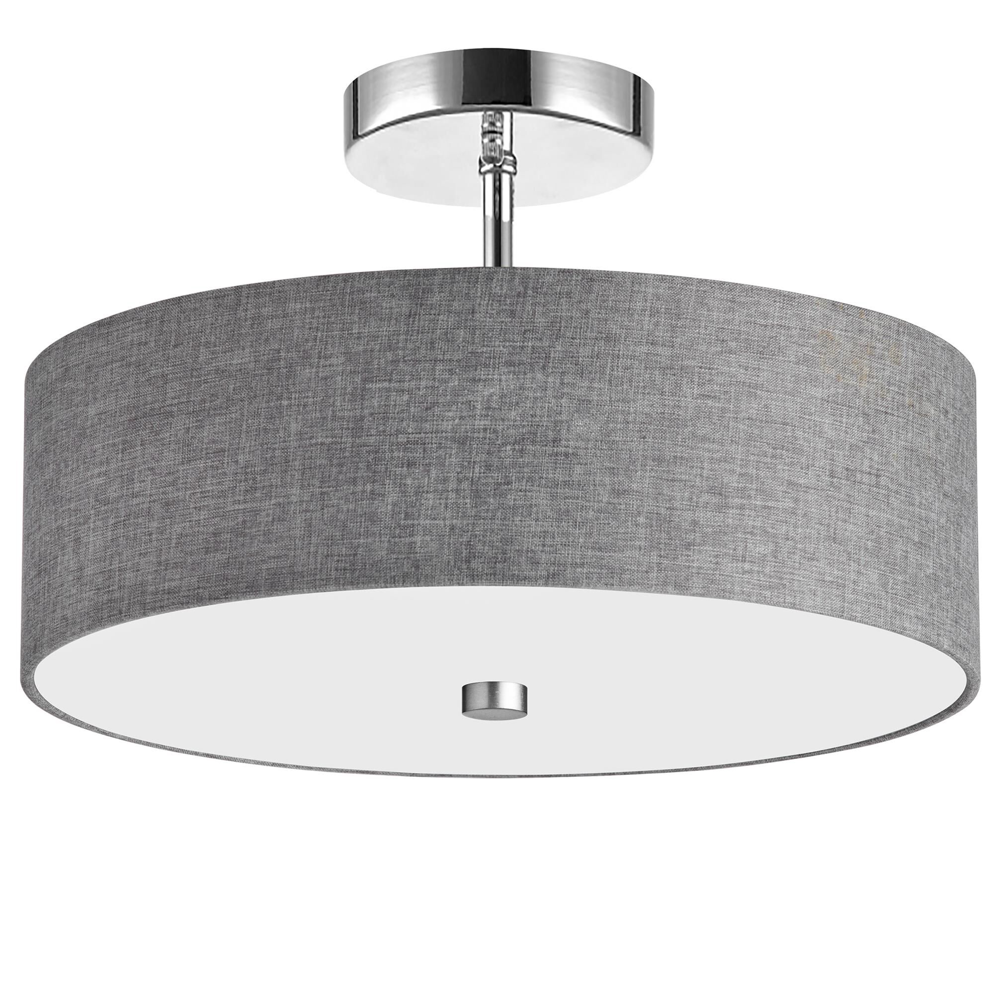 Shown in Grey finish and Hardback Grey shade and Polished Chrome accent