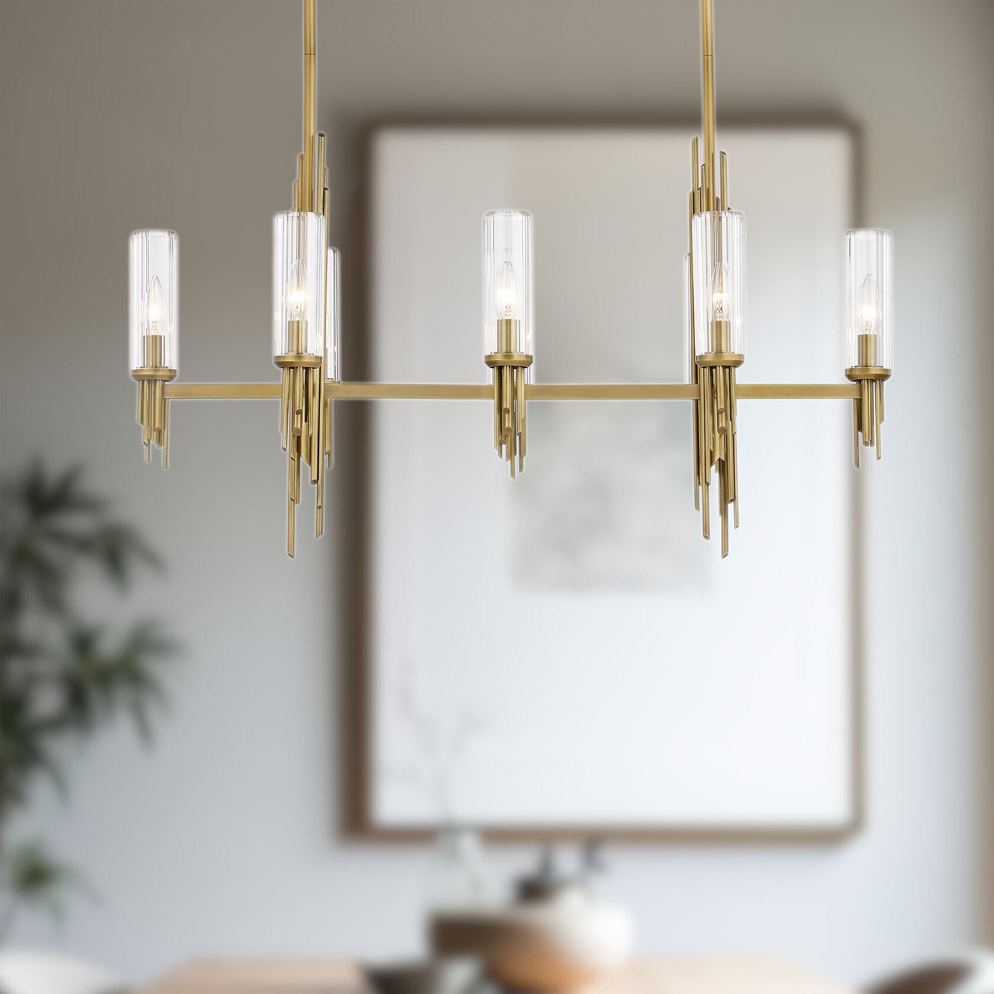 Elisa Carlucci Torres 38 Inch 38 Inch 8 Light 40 Watt Linear Suspension Lights by Alora Lighting