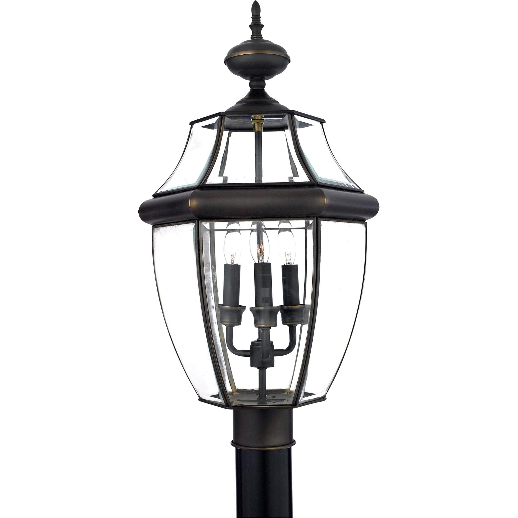 Newbury 23 Inch Tall 3 Light Outdoor Post Lamp by Quoizel