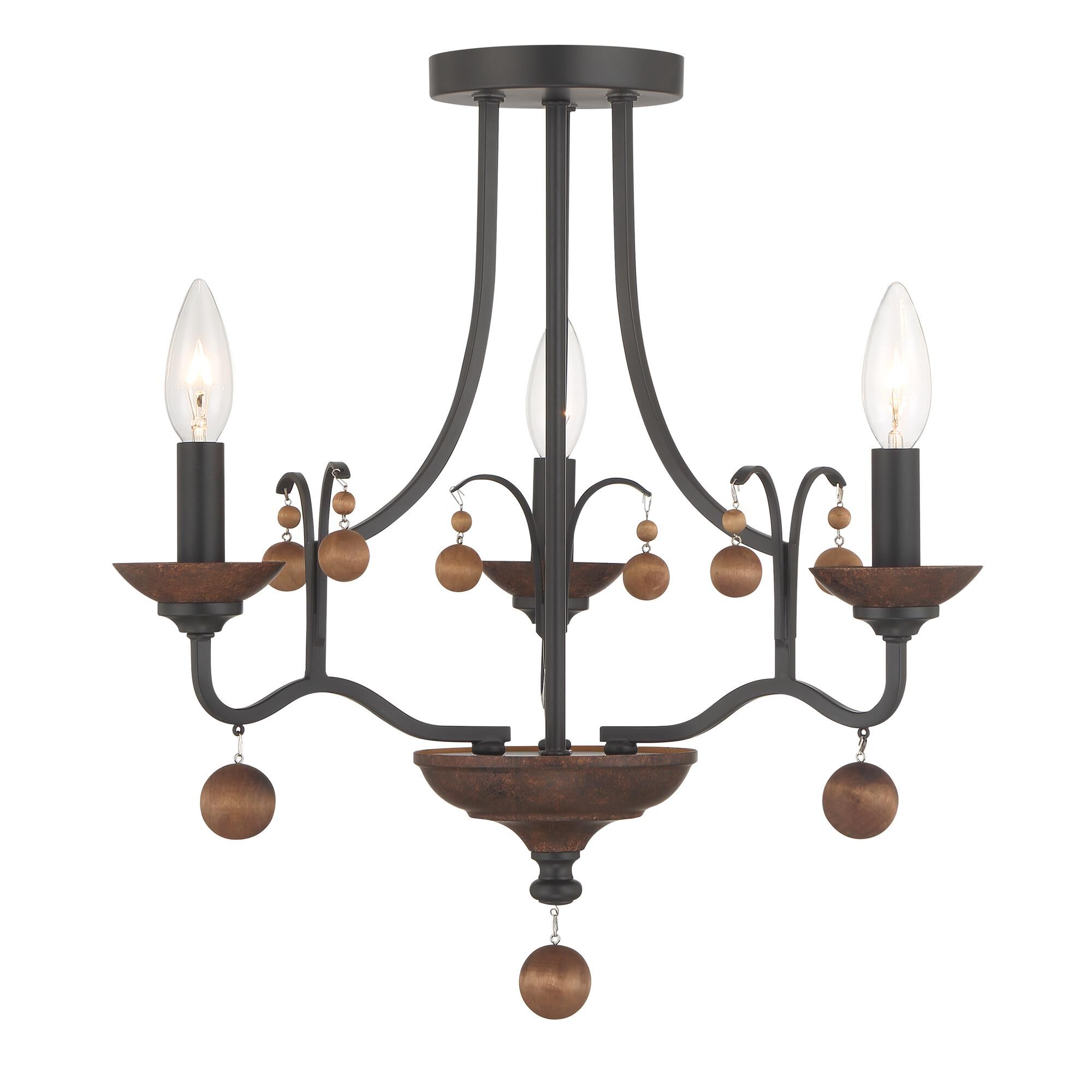 Shown in Old World Bronze with Walnut Accents finish