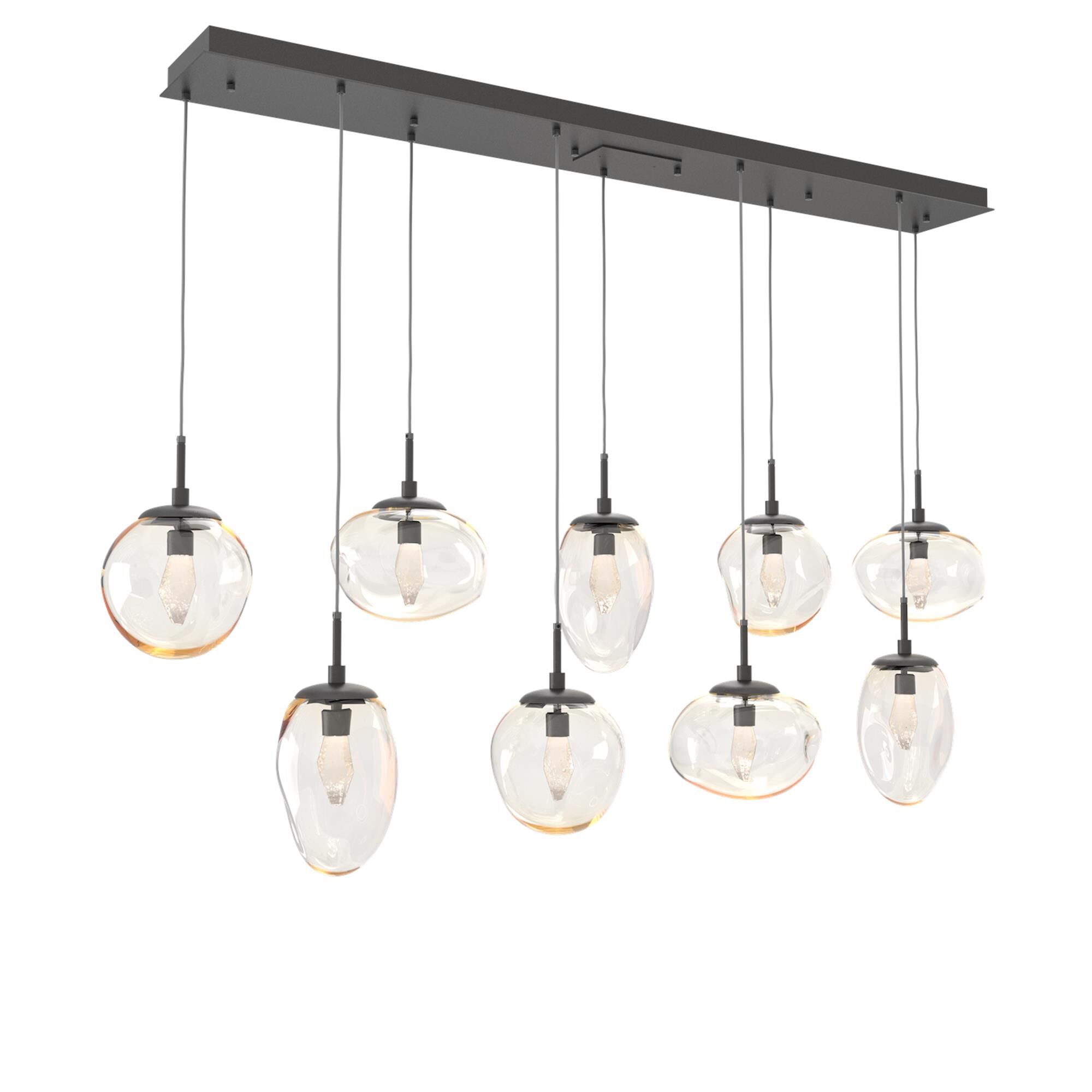 Shown in Graphite finish and Geo Inner And Amber Outer glass