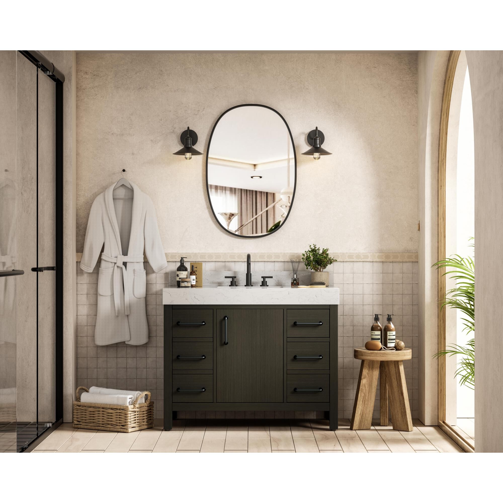 Nathan 42 Inch Bath Vanity by Elegant Dcor
