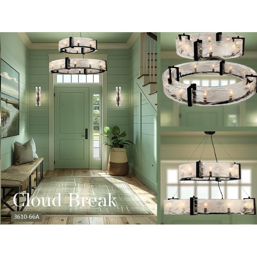 Cloud Break 40 Inch Chandelier by Minka Lavery