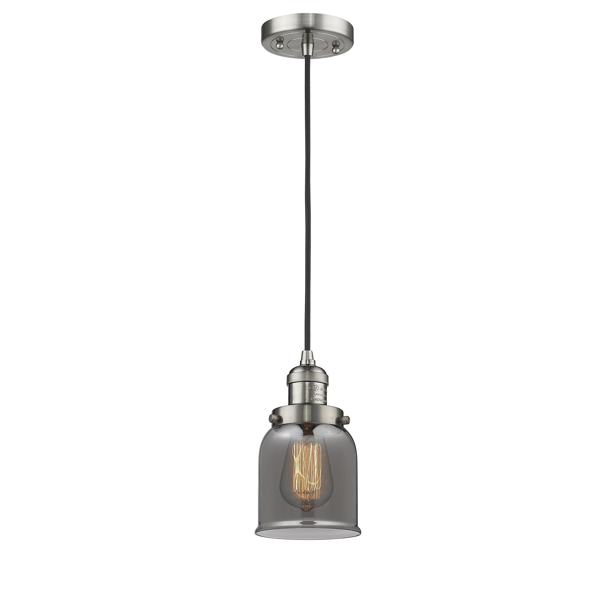 Shown in Brushed Satin Nickel finish and Plated Smoked glass
