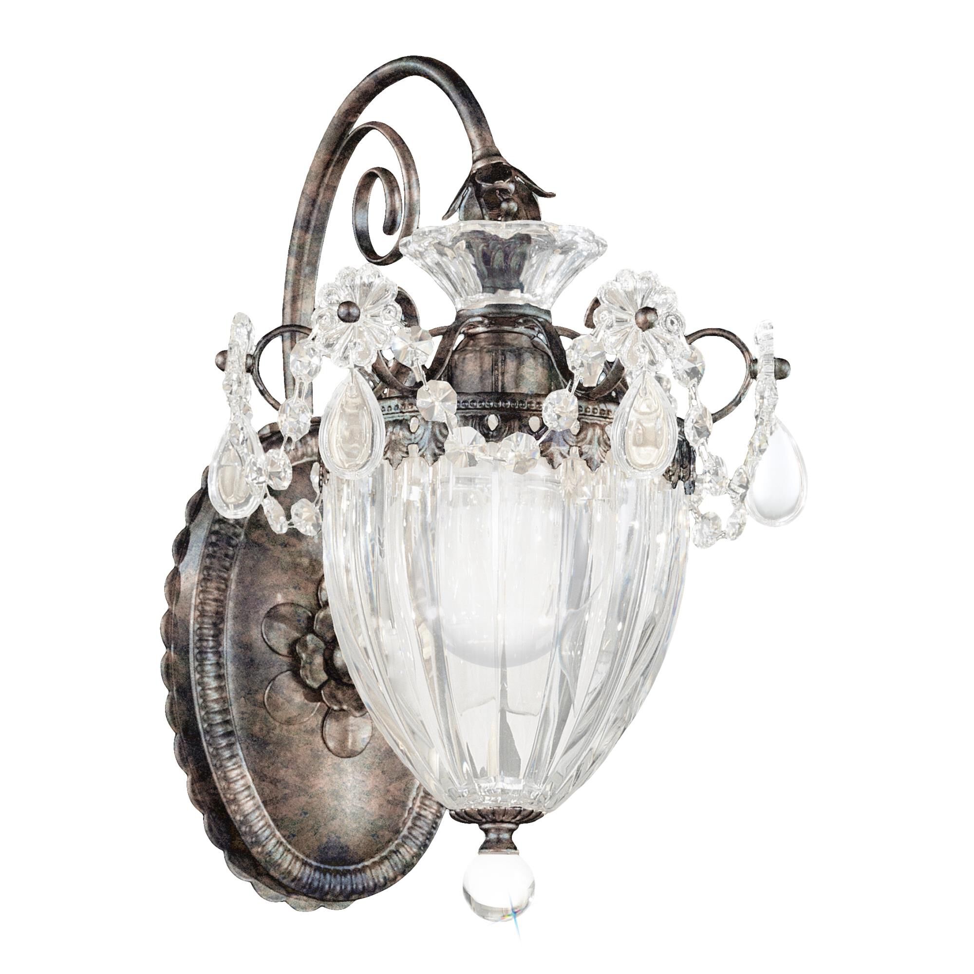 Shown in Heirloom Bronze finish and Clear Heritage Handcut crystal