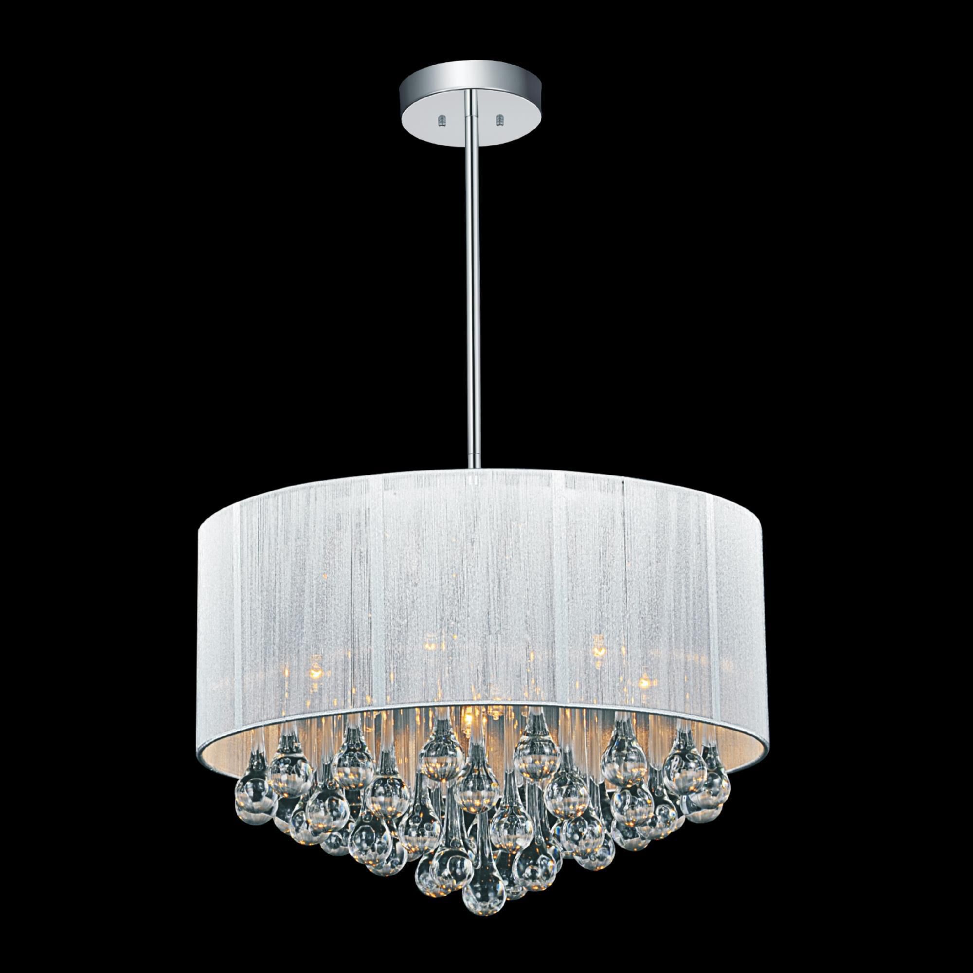 Water Drop 18 Inch 6 Light Mini Chandelier by CWI Lighting