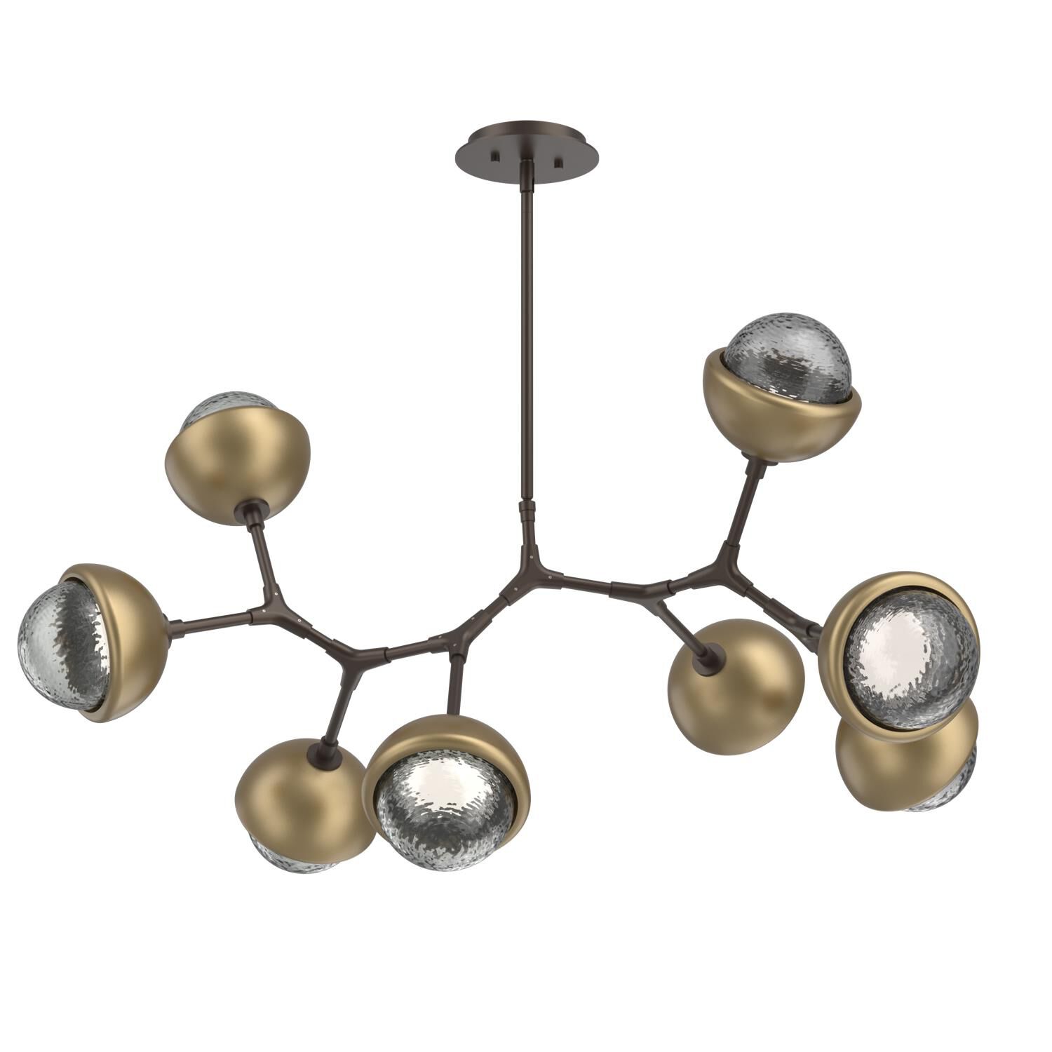 Levi Wilson Cabochon 38 Inch Linear Suspension Light by Hammerton Studio