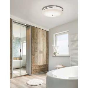 Shown in Polished Chrome finish and Artisan glass and Opal shade