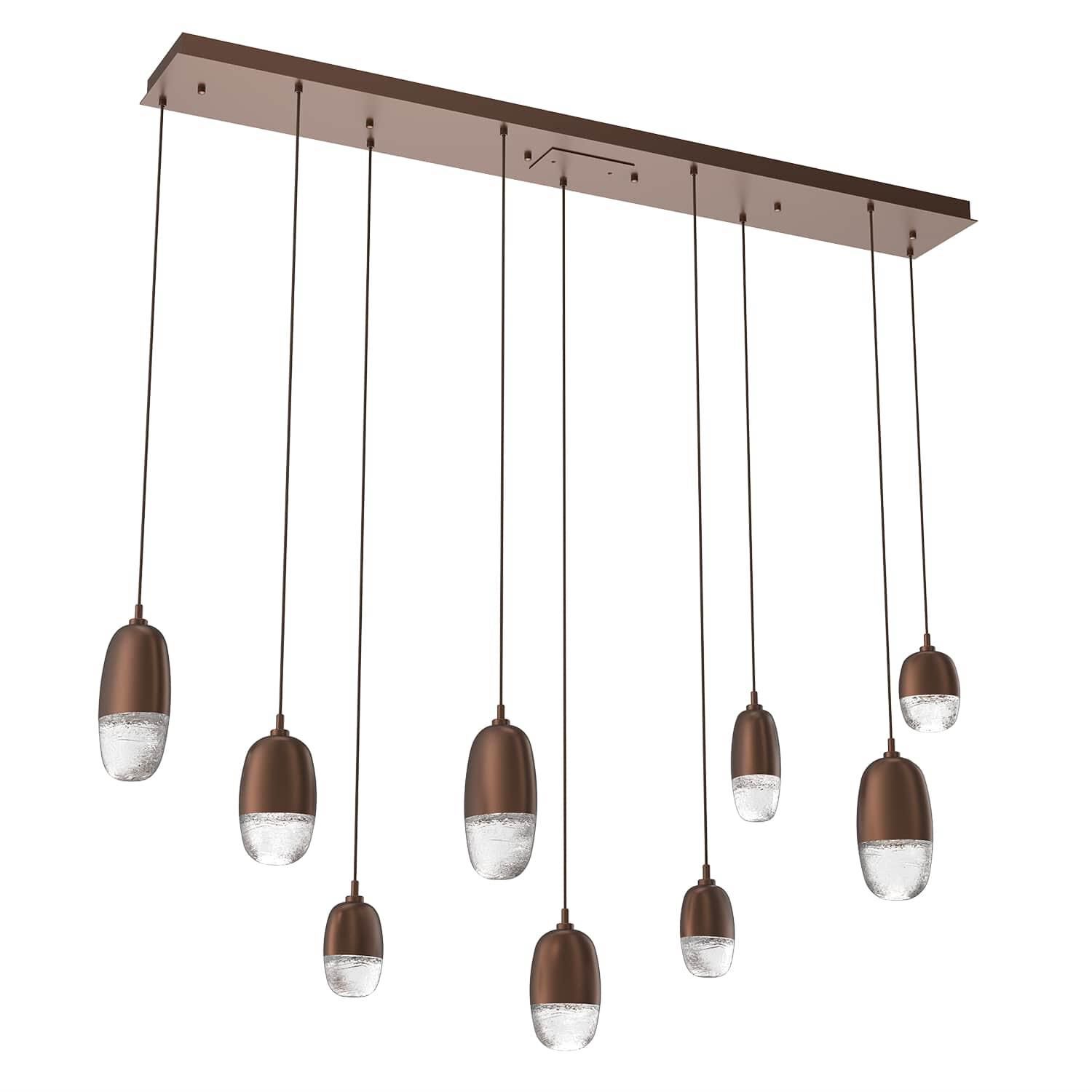 Pebble 62 Inch 9 Light LED Linear Suspension Light by Hammerton Studio