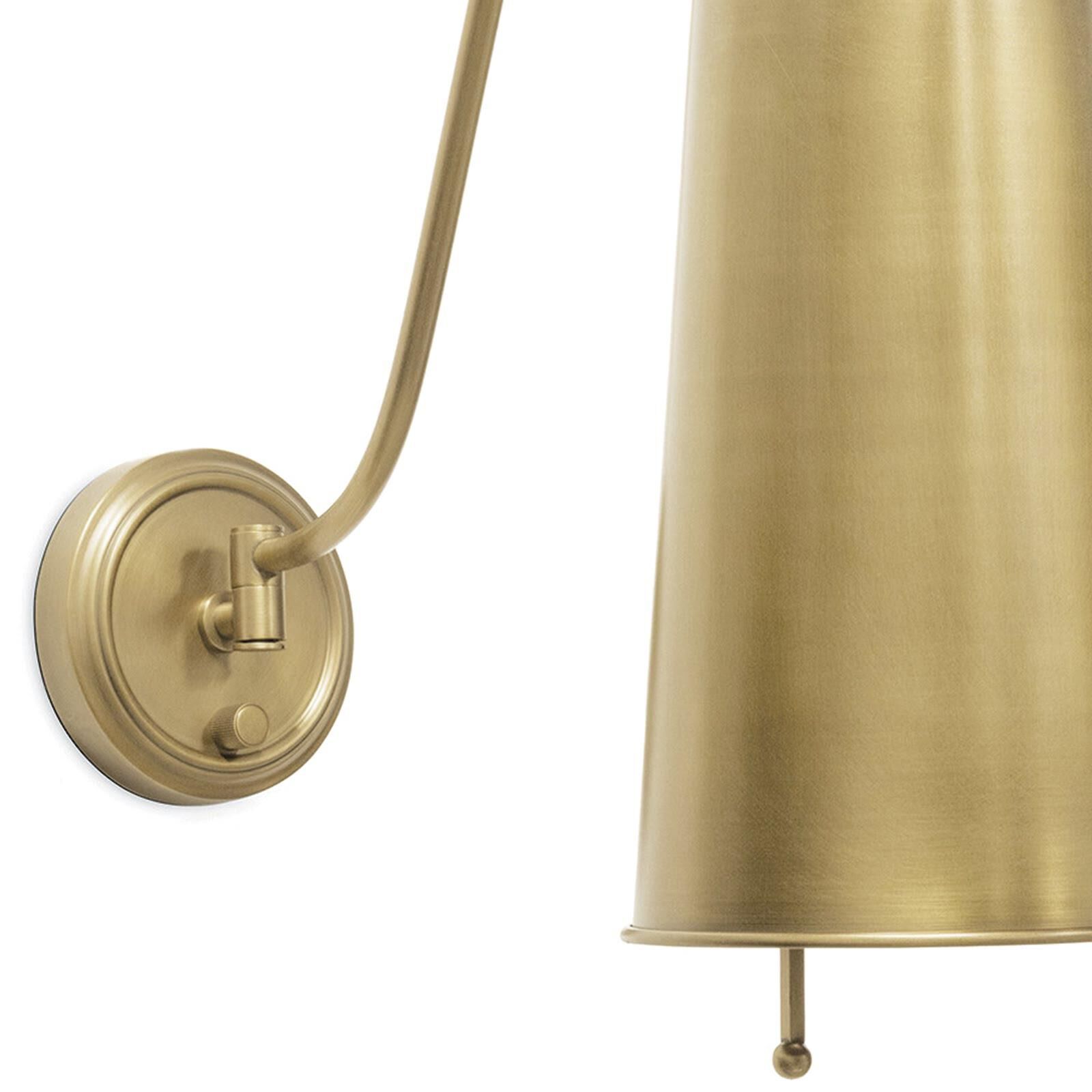 Shown in Natural Brass finish and Metal shade