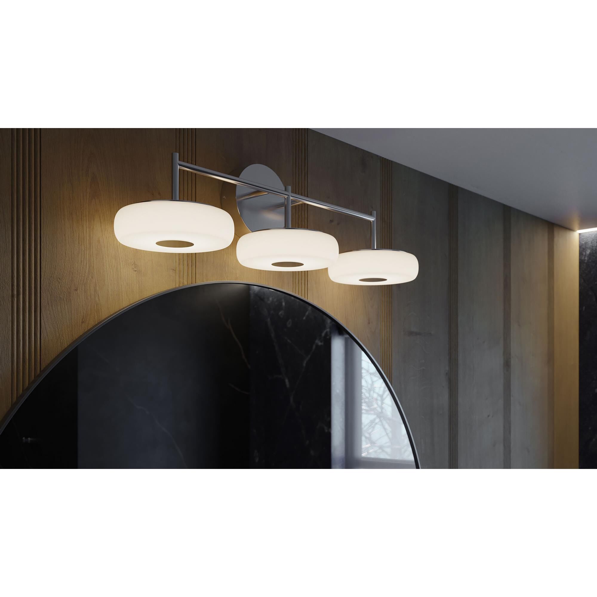 Shown in Satin Nickel finish and White shade