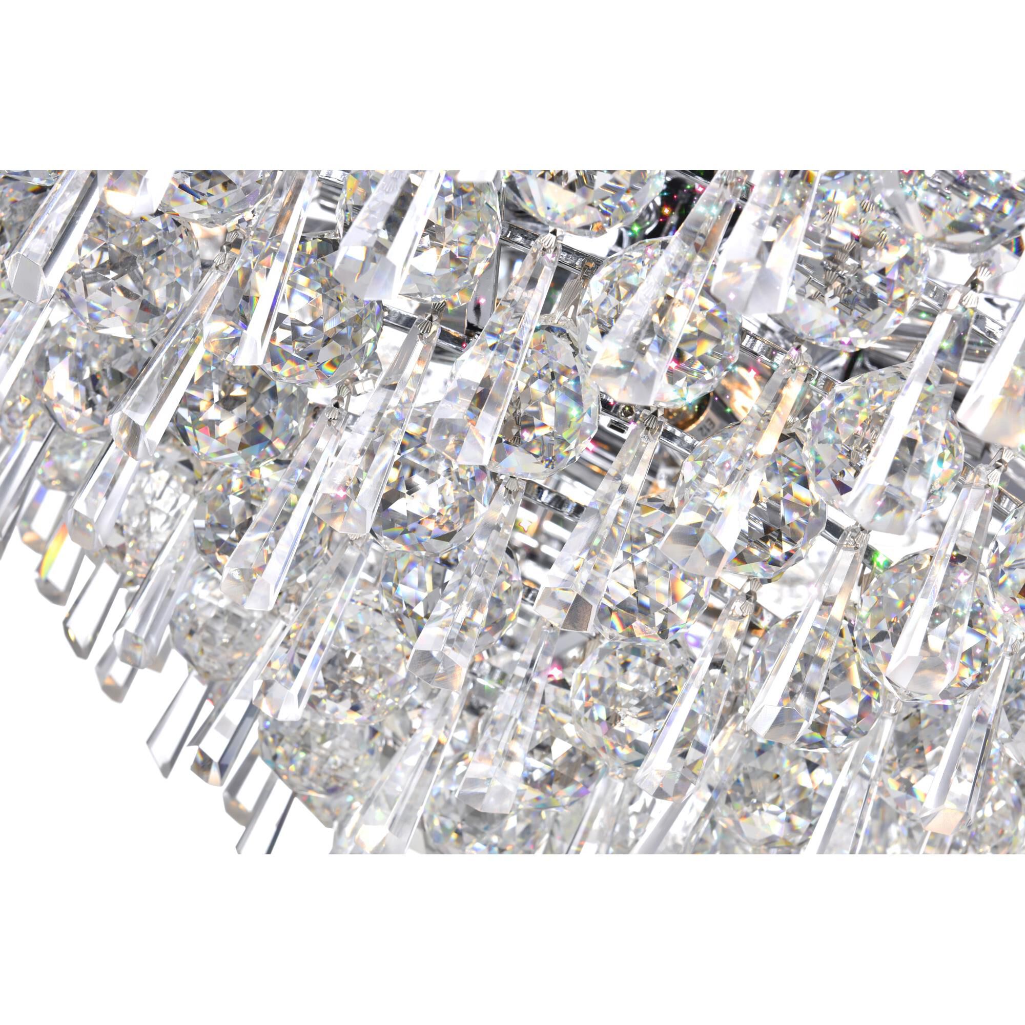 Shown in Chrome finish and K9 Clear crystal