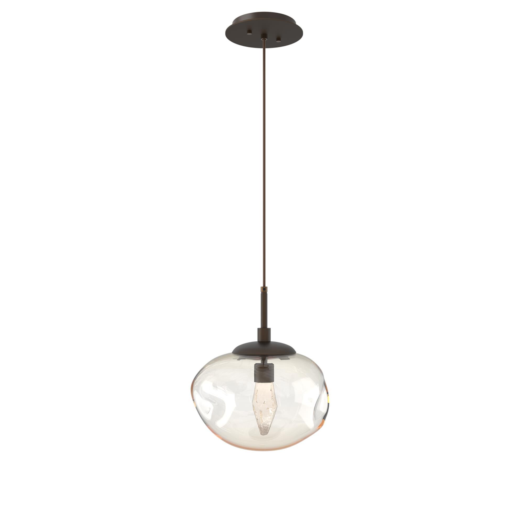 Shown in Flat Bronze finish and Geo Inner Amber Outer glass