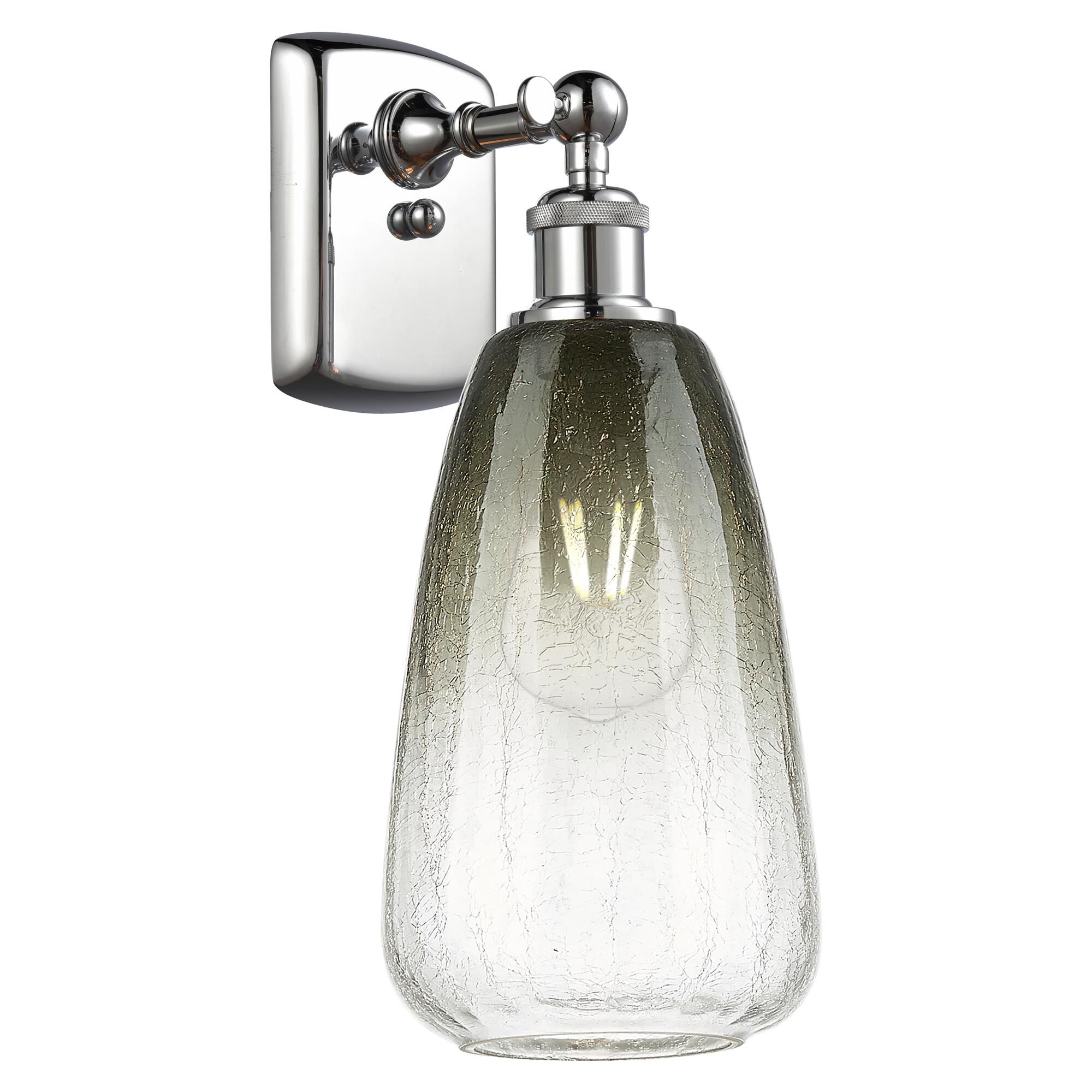 Shown in Polished Chrome finish and Slate glass