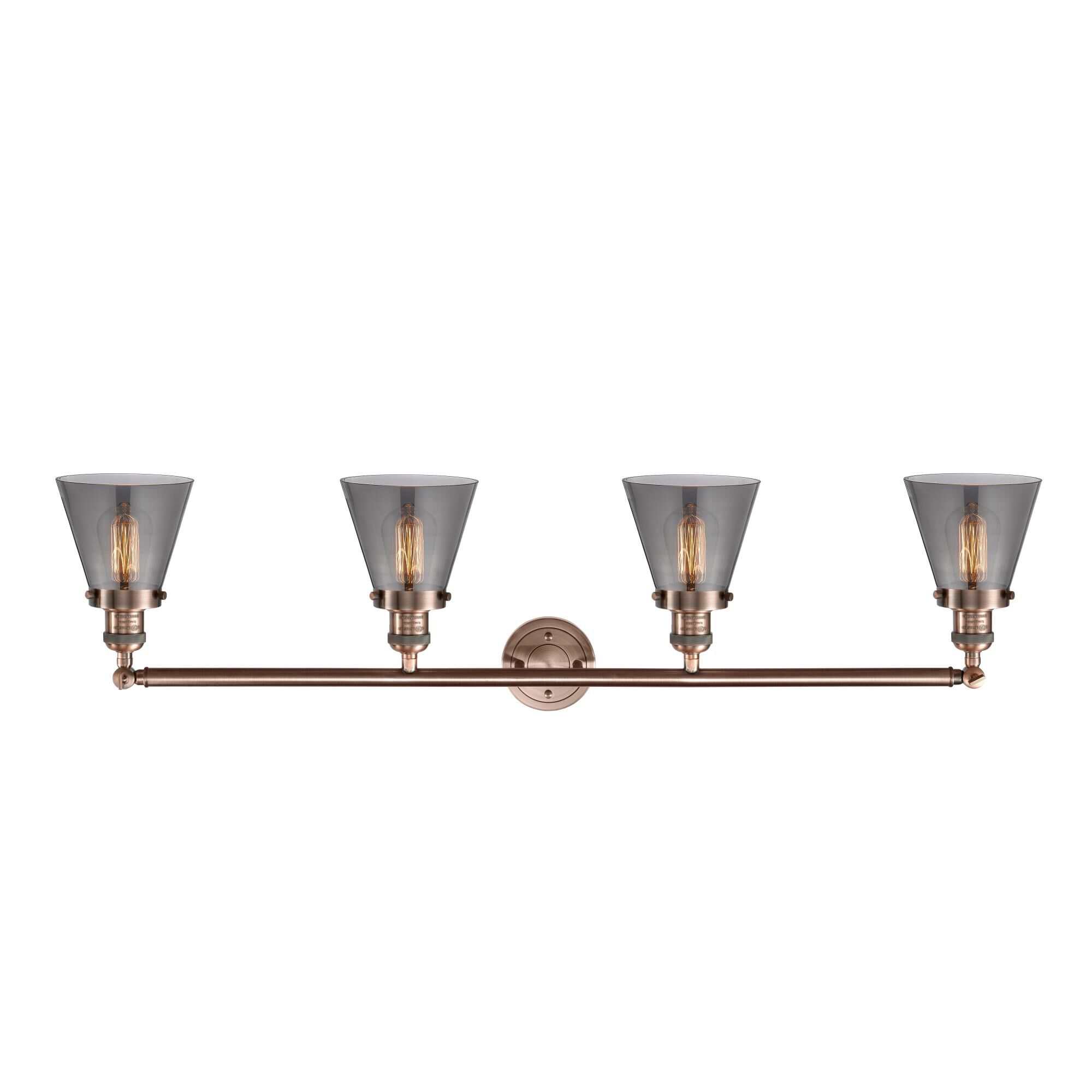 Bruno Marashlian Small Cone 42 Inch 4 Light Bath Vanity Light by Innovations Lighting