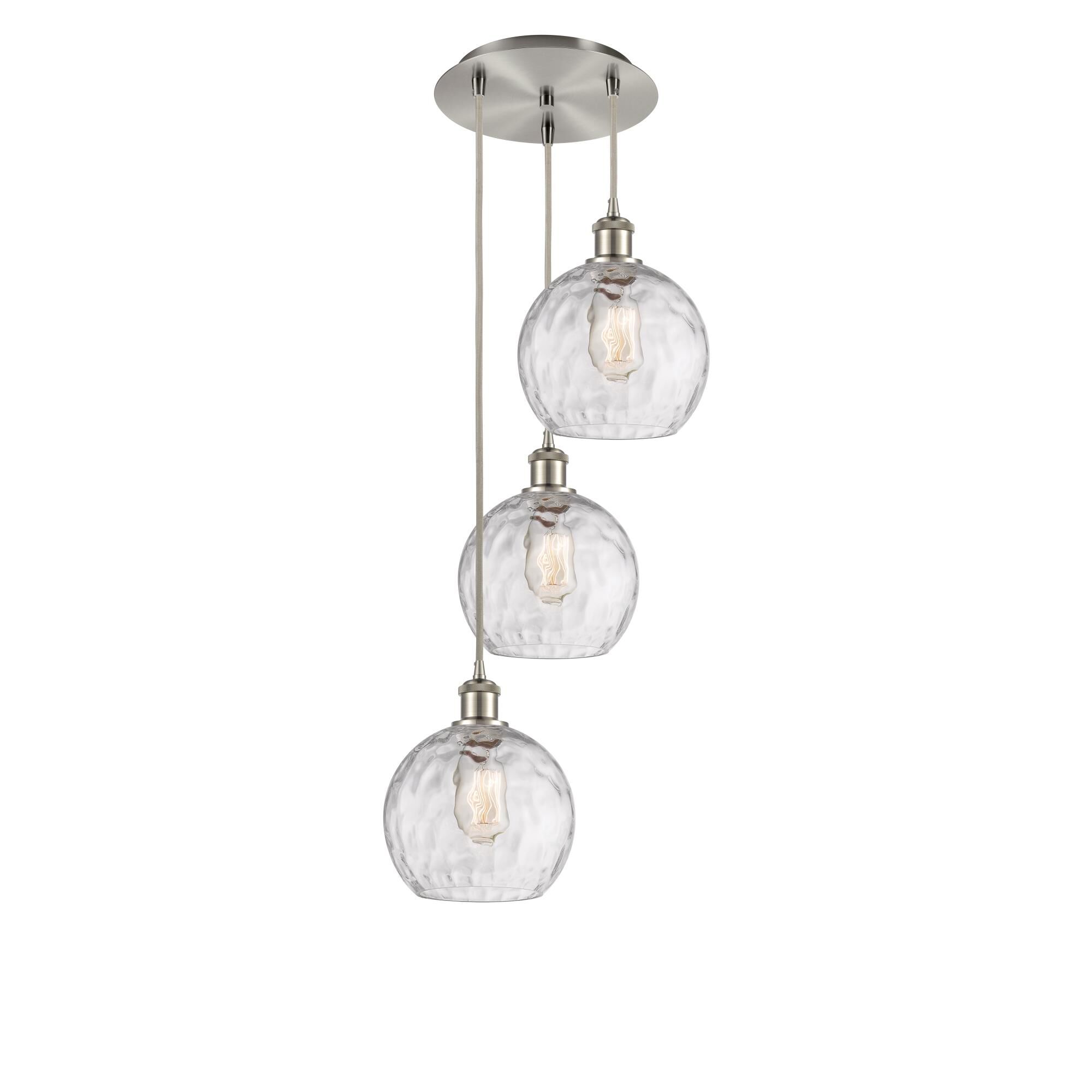 Bruno Marashlian Athens Water Glass 14 Inch 3 Light Multi Light Pendant by Innovations Lighting