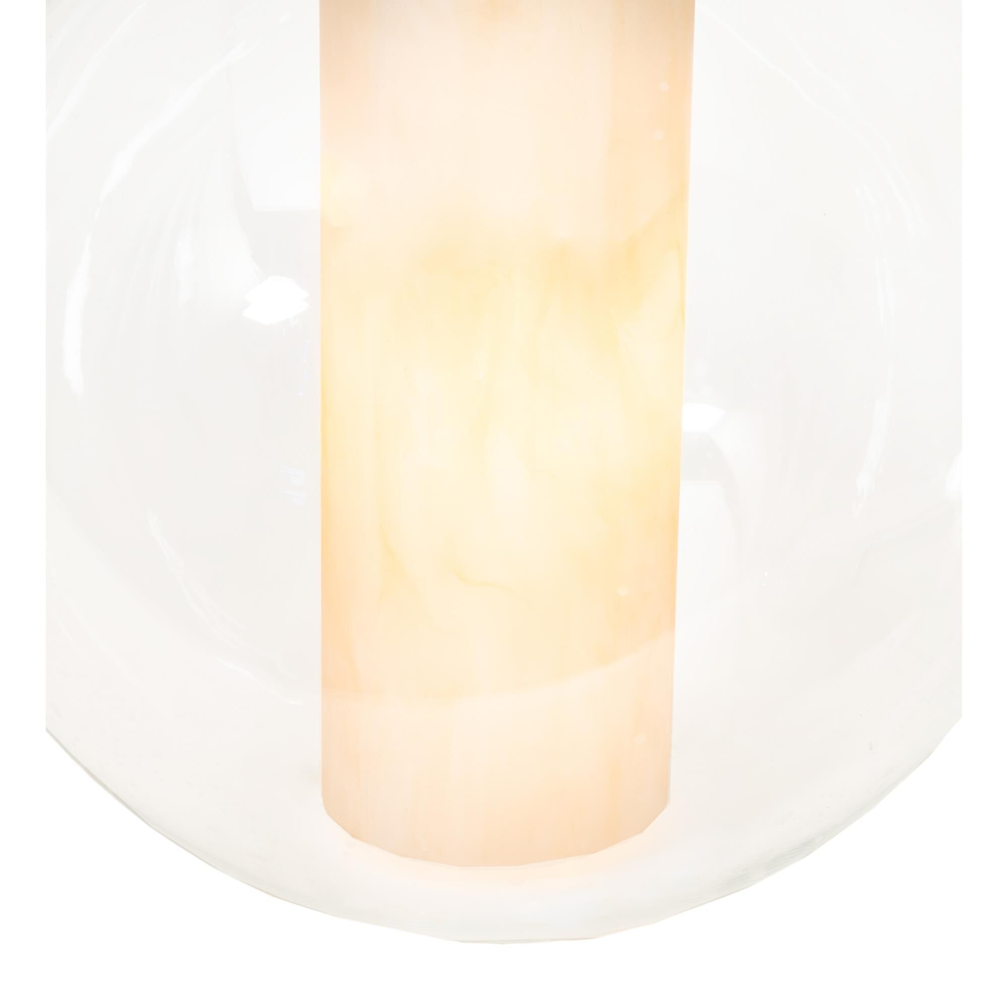 Shown in Bronze Finish finish and Beige;Clear glass