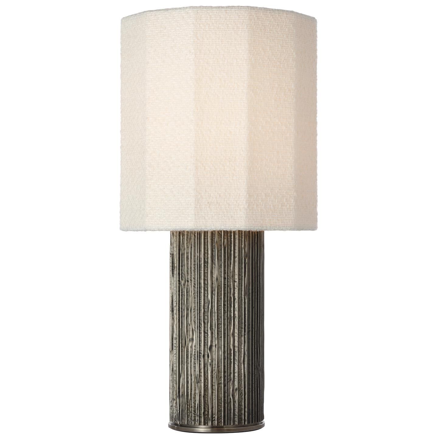 Shown in Ridged Graphite finish and Decorative Boucle shade