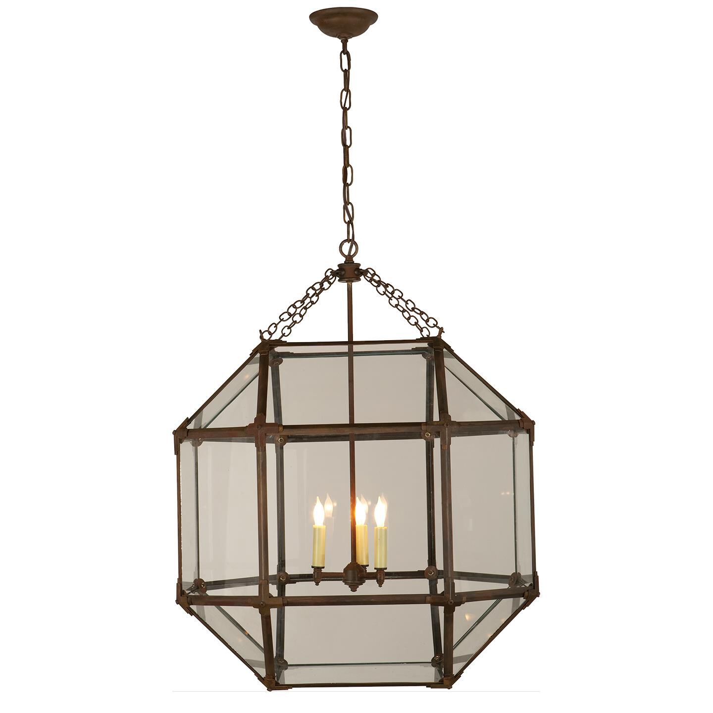 Shown in Antique Zinc finish and Clear glass and White Glass shade