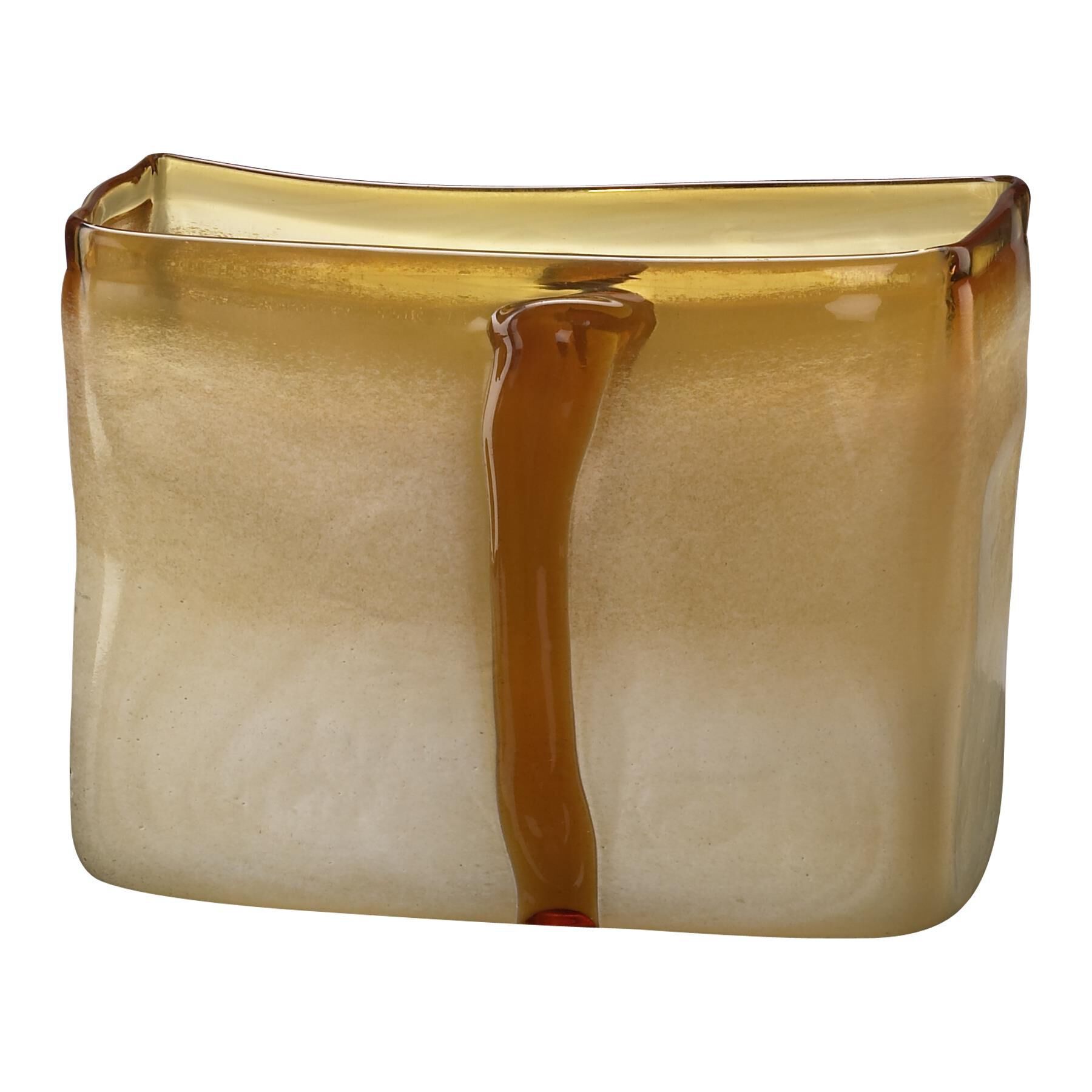 Small Cream And Cognac Vase Vase-Urn by Cyan Designs