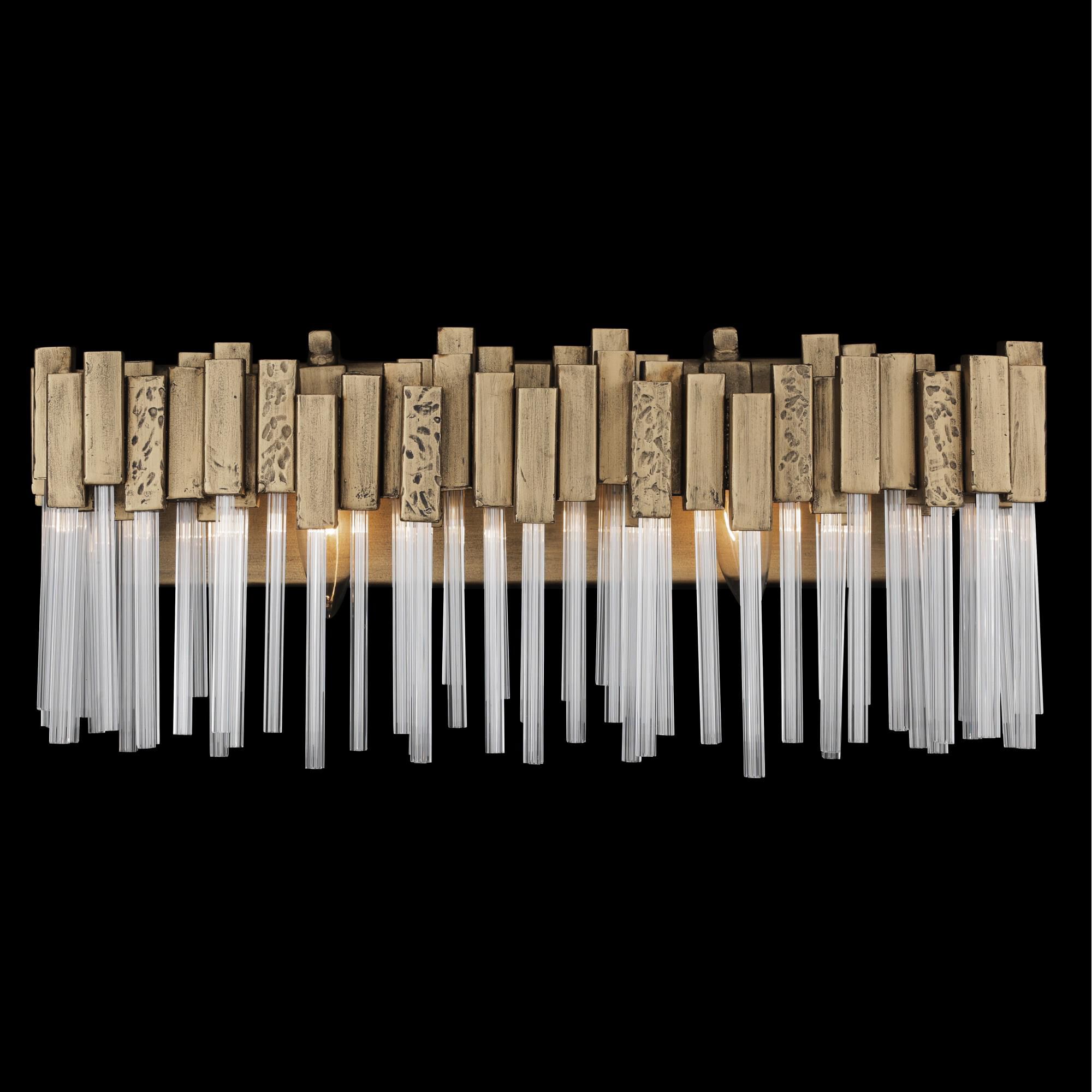 Shown in Havana Gold finish and Clear Fluted glass