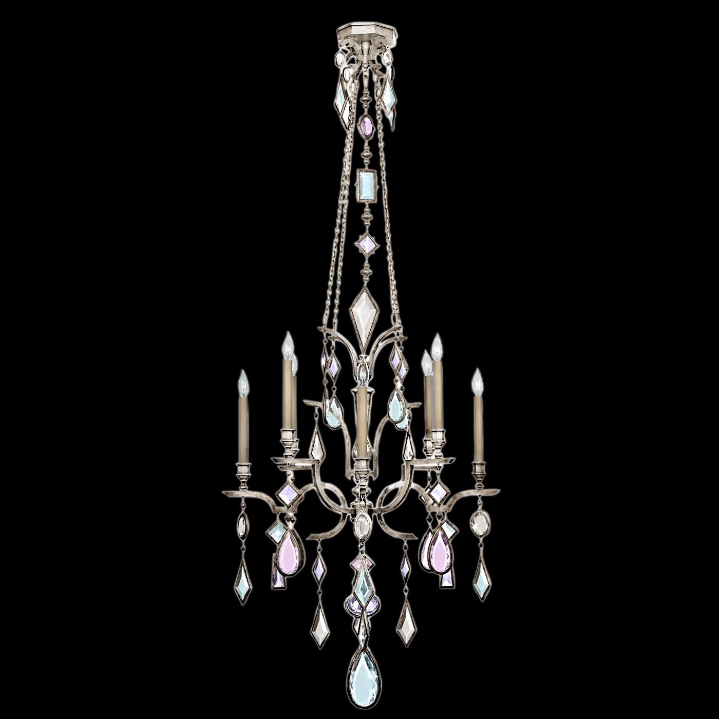 Shown in Silver finish and True crystal and False glass