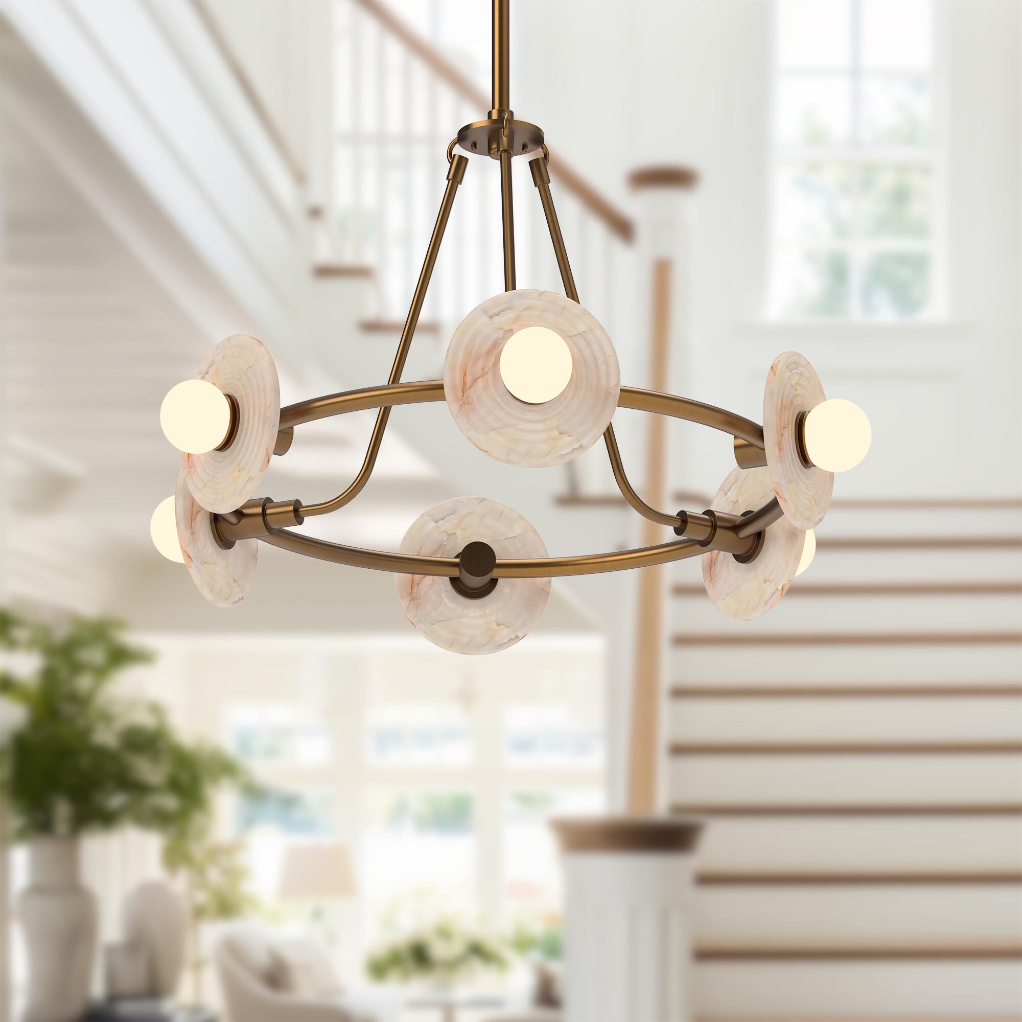 Alan Pepin Dahlia 28 Inch Chandelier by Alora Lighting