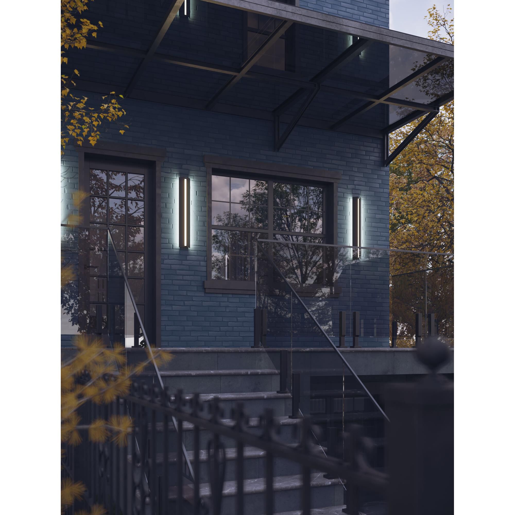 Shown in Black finish and White glass