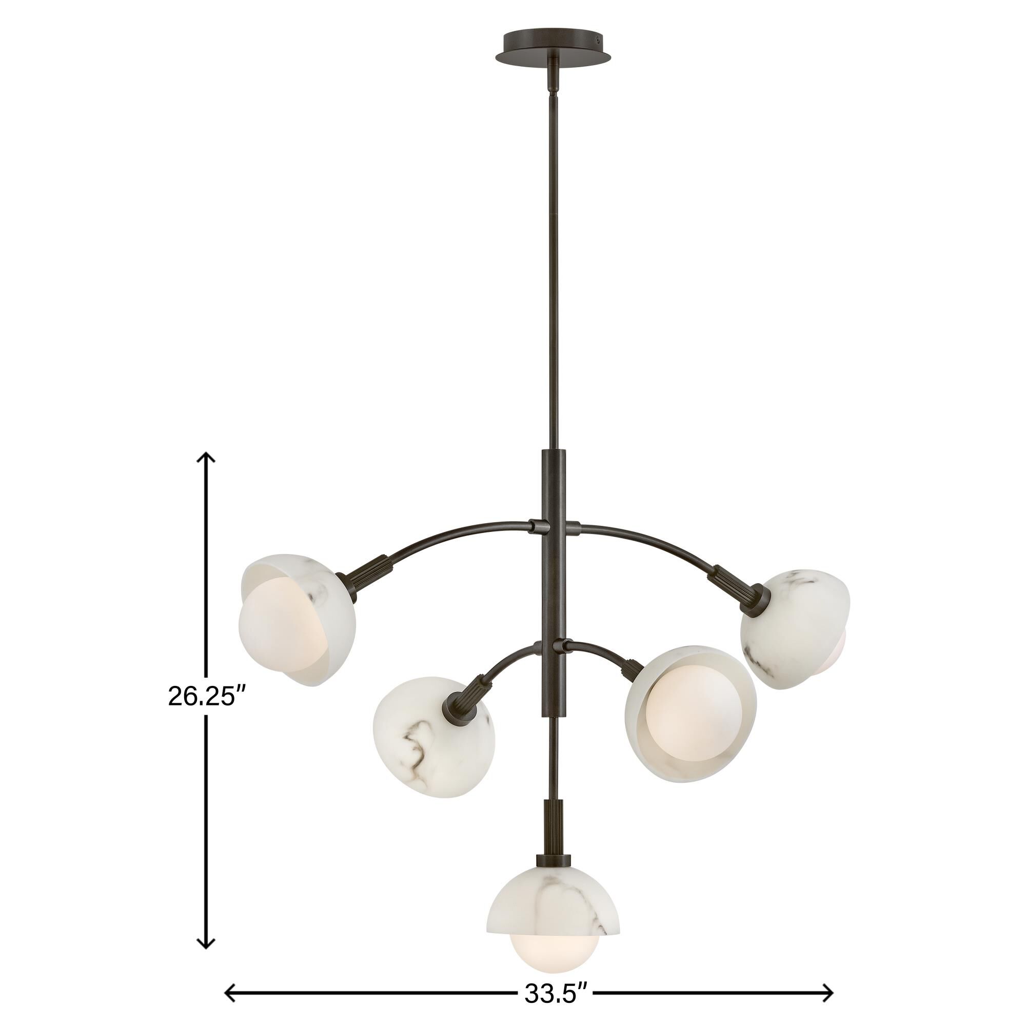 Shown in Black Oxide finish and Cased Opal And Faux Alabaster glass