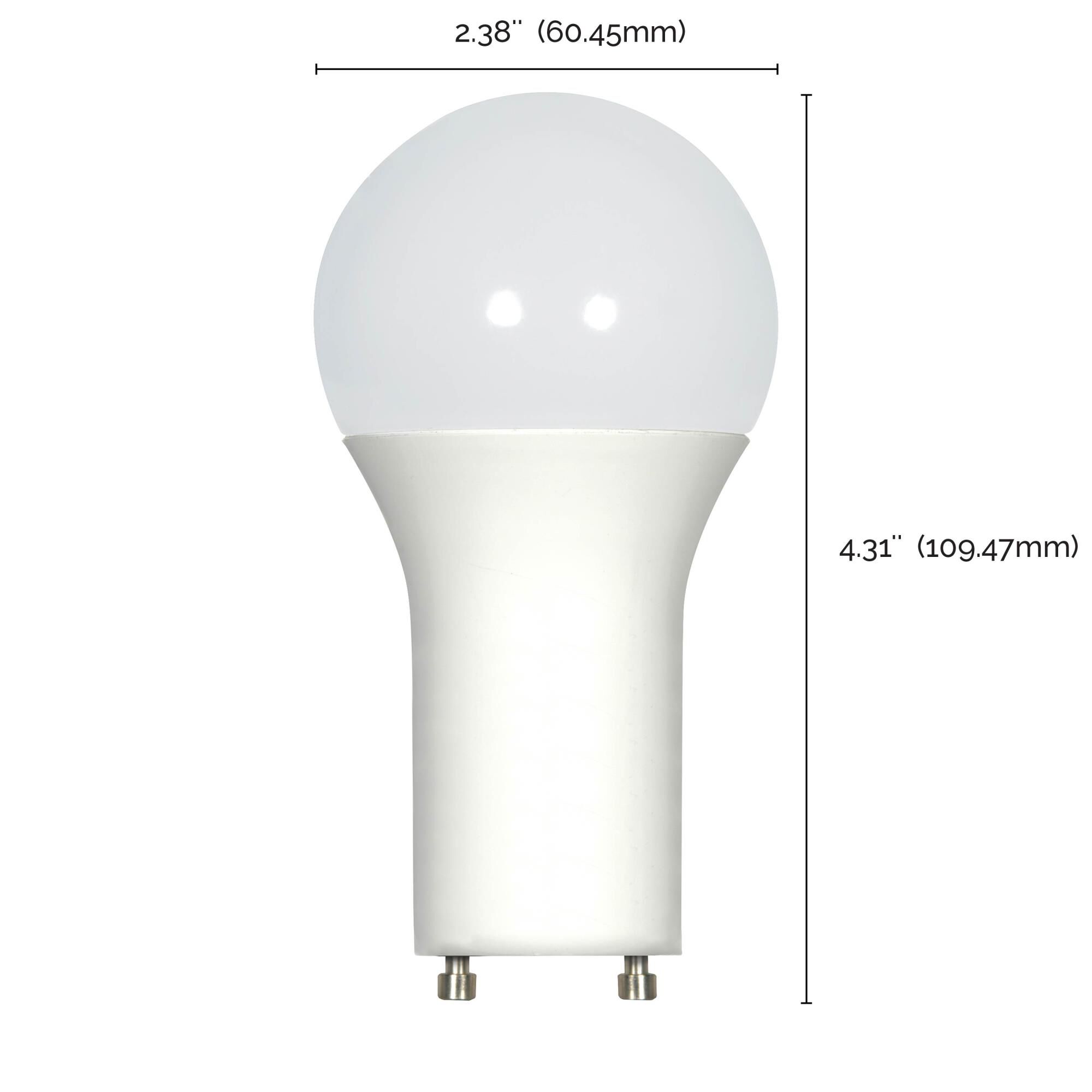 Dimmable 9.8 Watt 4000K A19 LED Light Bulb by Satco