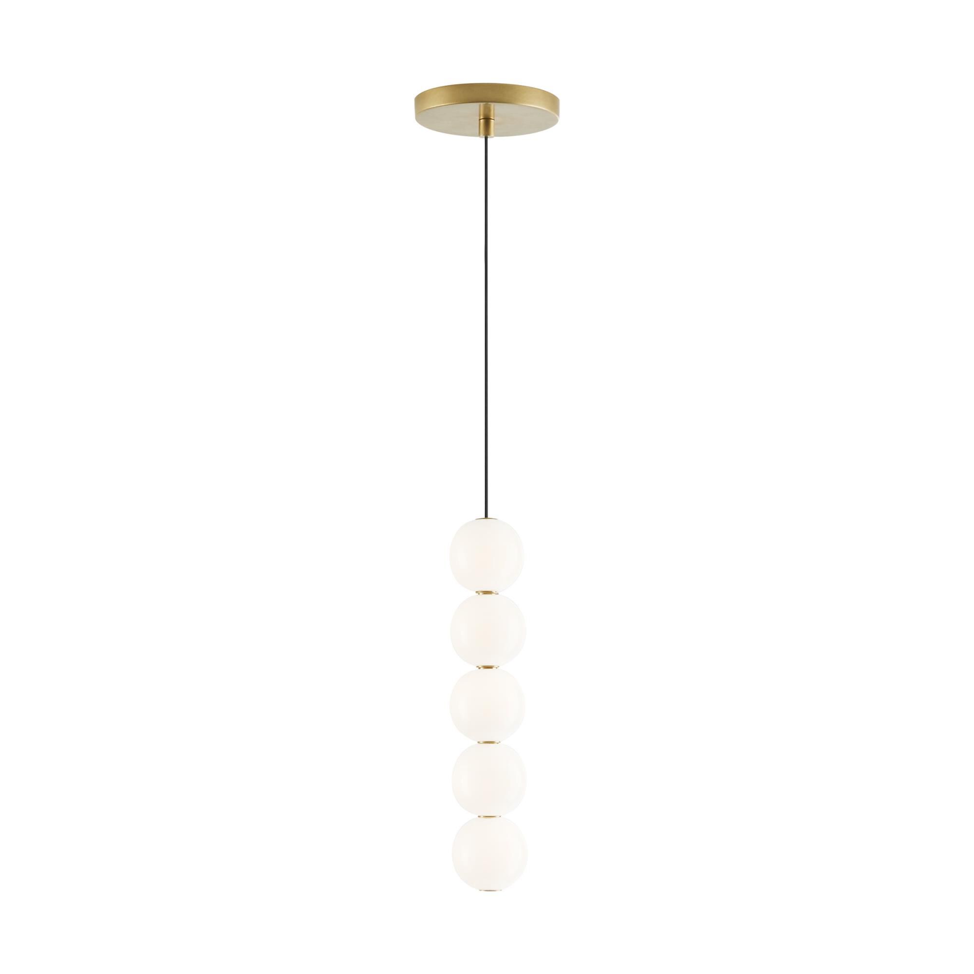 Shown in Natural Brass finish and Milk glass