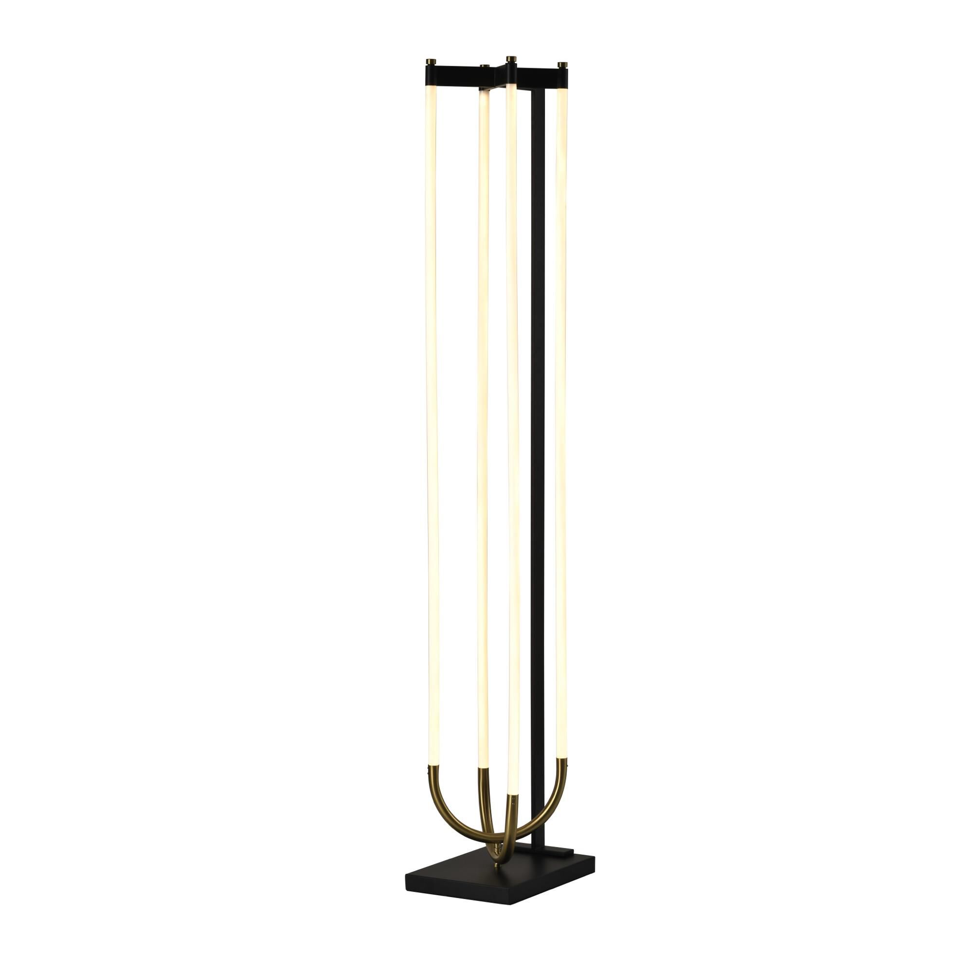 Shown in Black and Brushed Brass finish