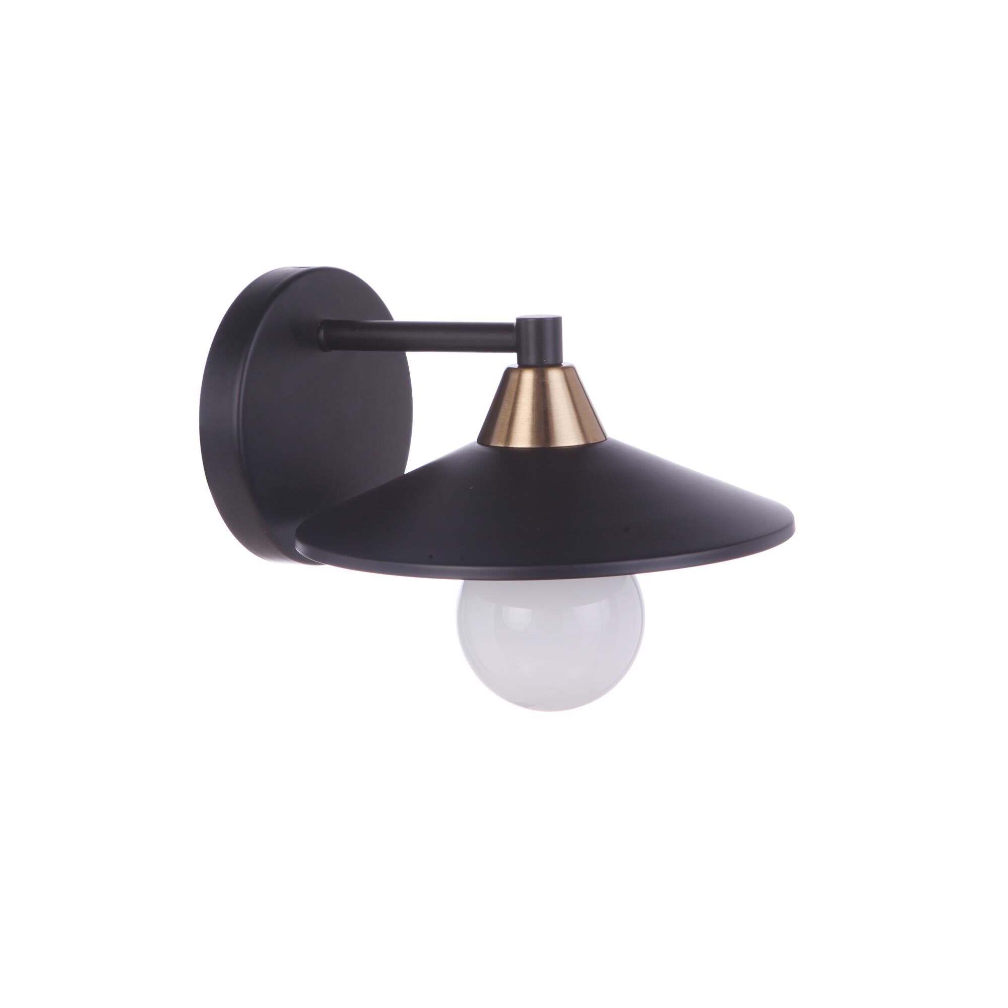 Shown in Flat Black/Satin Brass finish