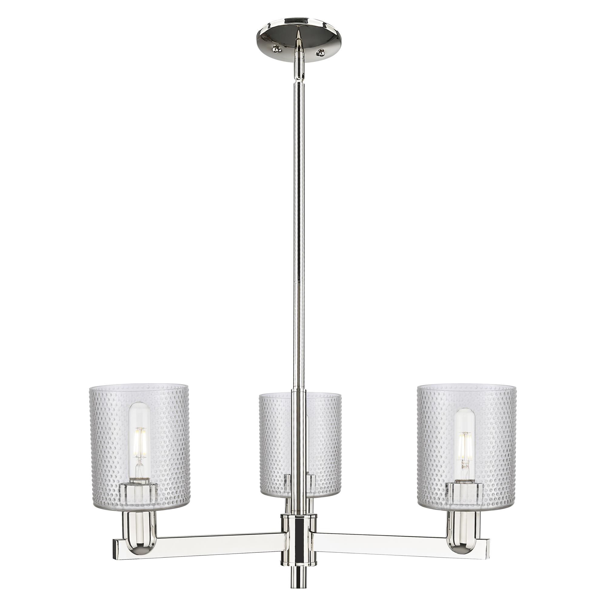 Shown in Polished Nickel finish and Clear glass