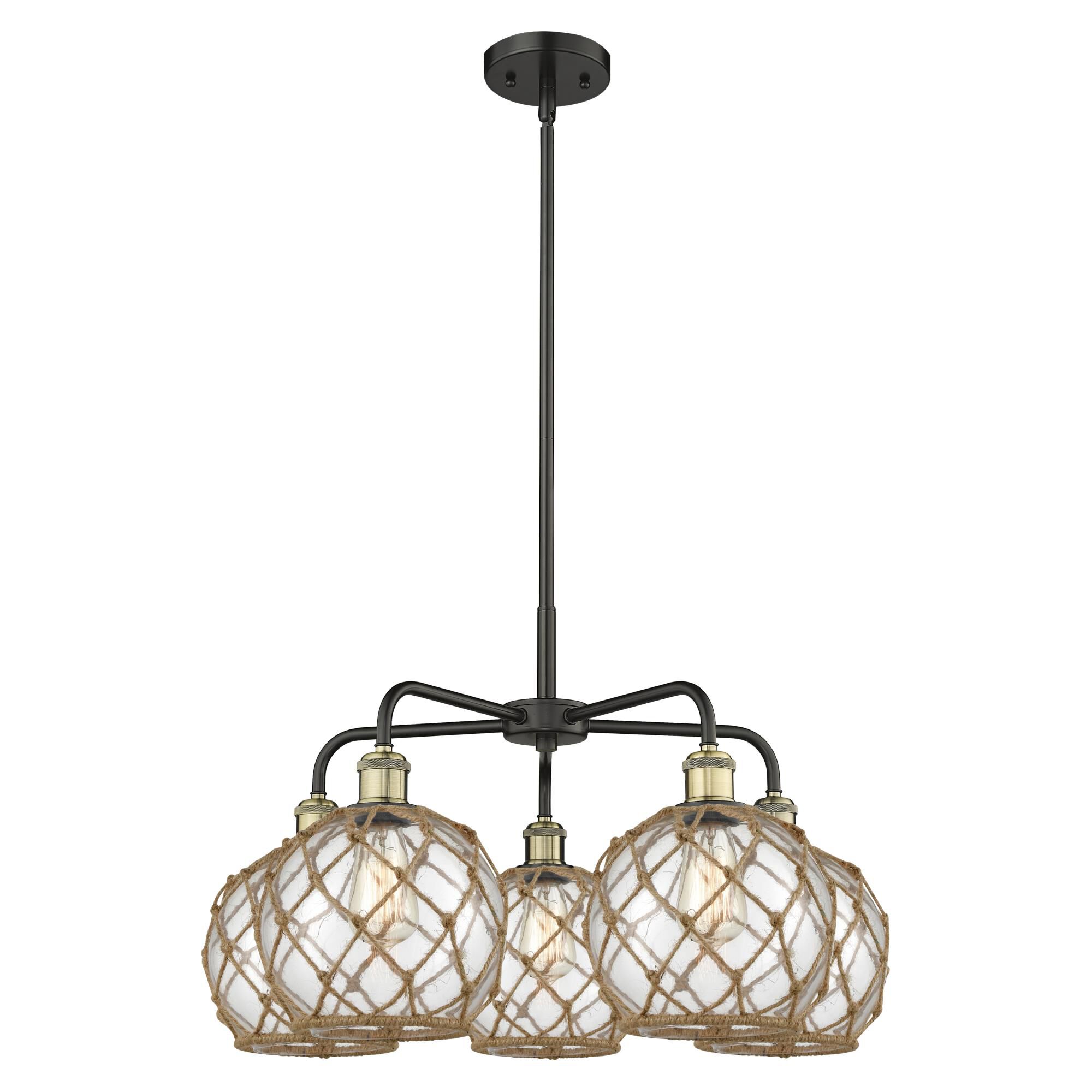 Bruno Marashlian Farmhouse Rope 27 Inch Chandelier by Innovations Lighting
