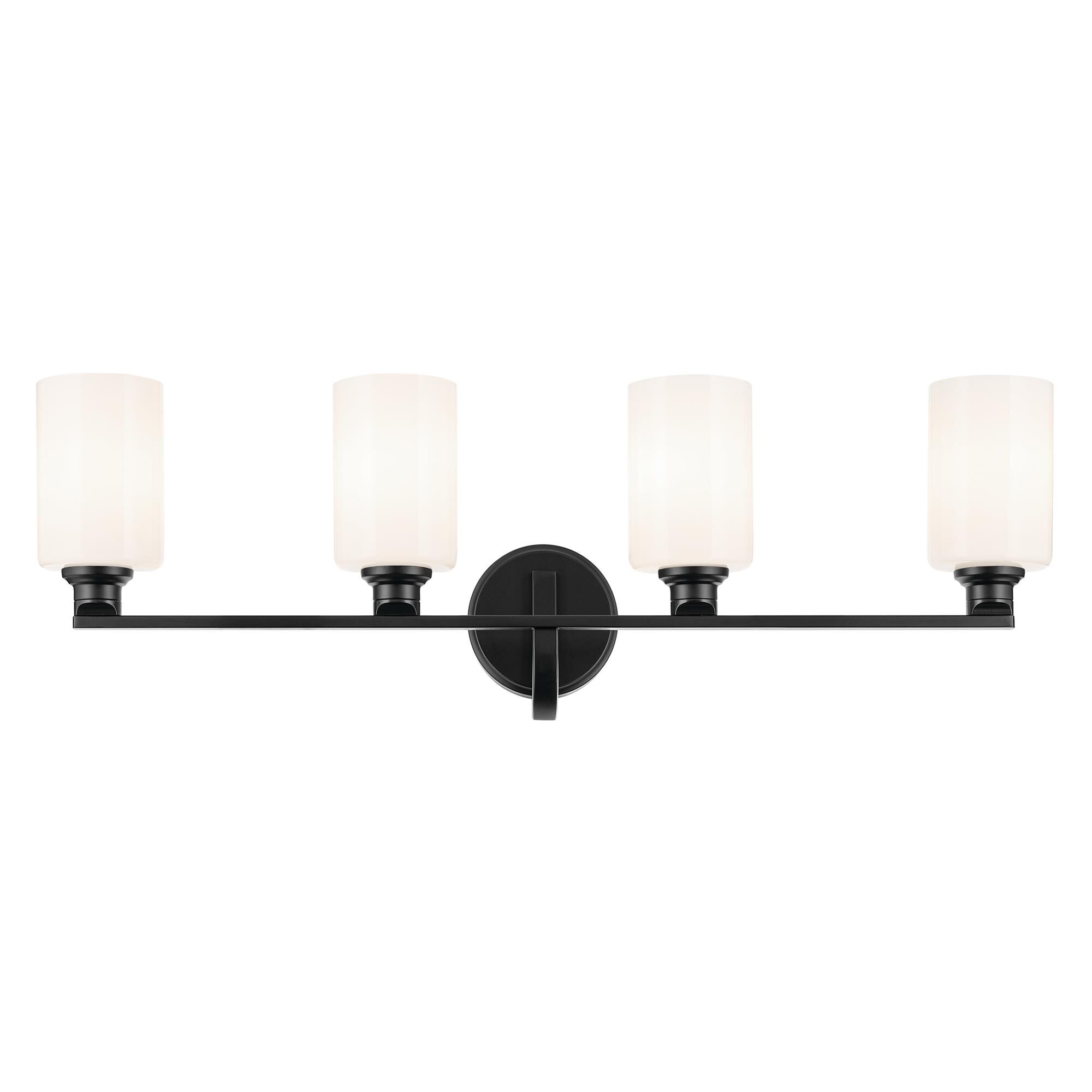 Shown in Black finish and Opal glass